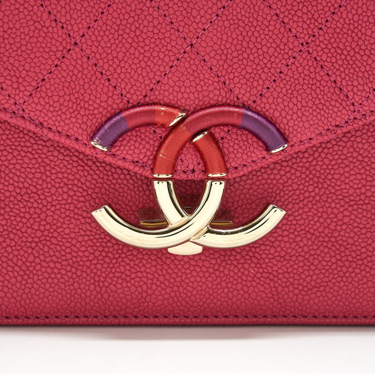 Chanel Messenger Crossbody Bag Caviar Red