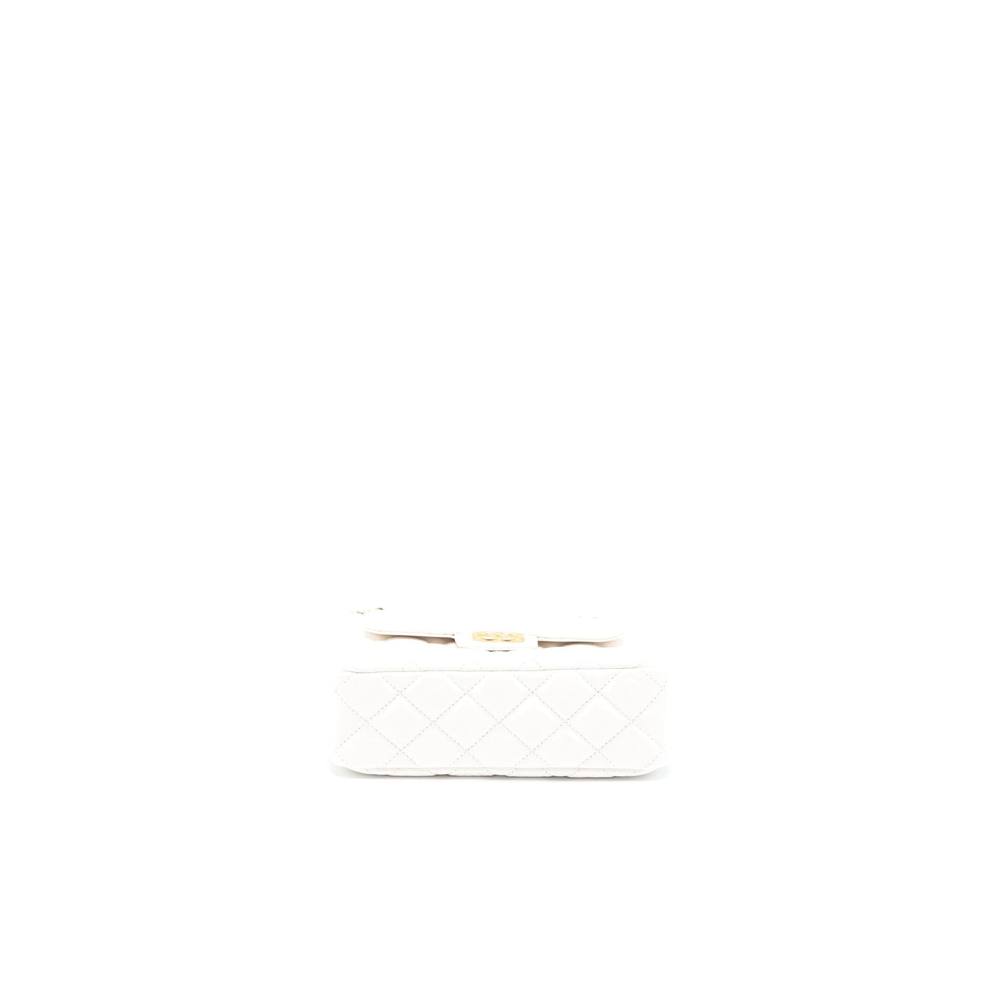 Chanel 23C Small Hobo Bag Shiny Calfskin White Brushed  (Microchip)
