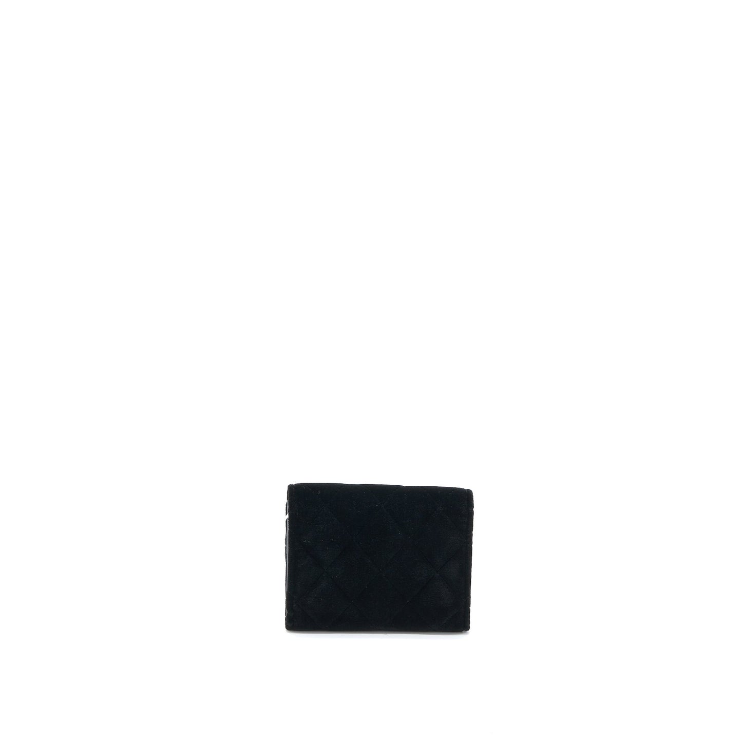 Chanel 21A Flap Card Holder Velvet Black L
