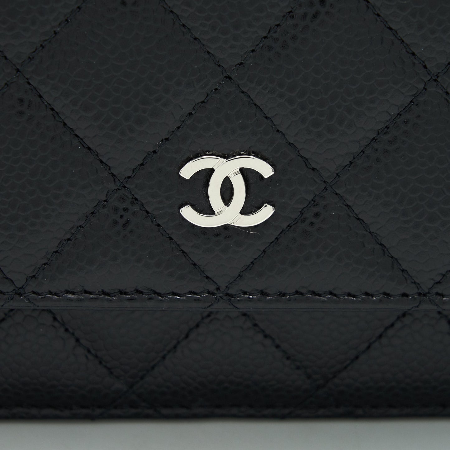Chanel Wallet on Chain WOC in Caviar