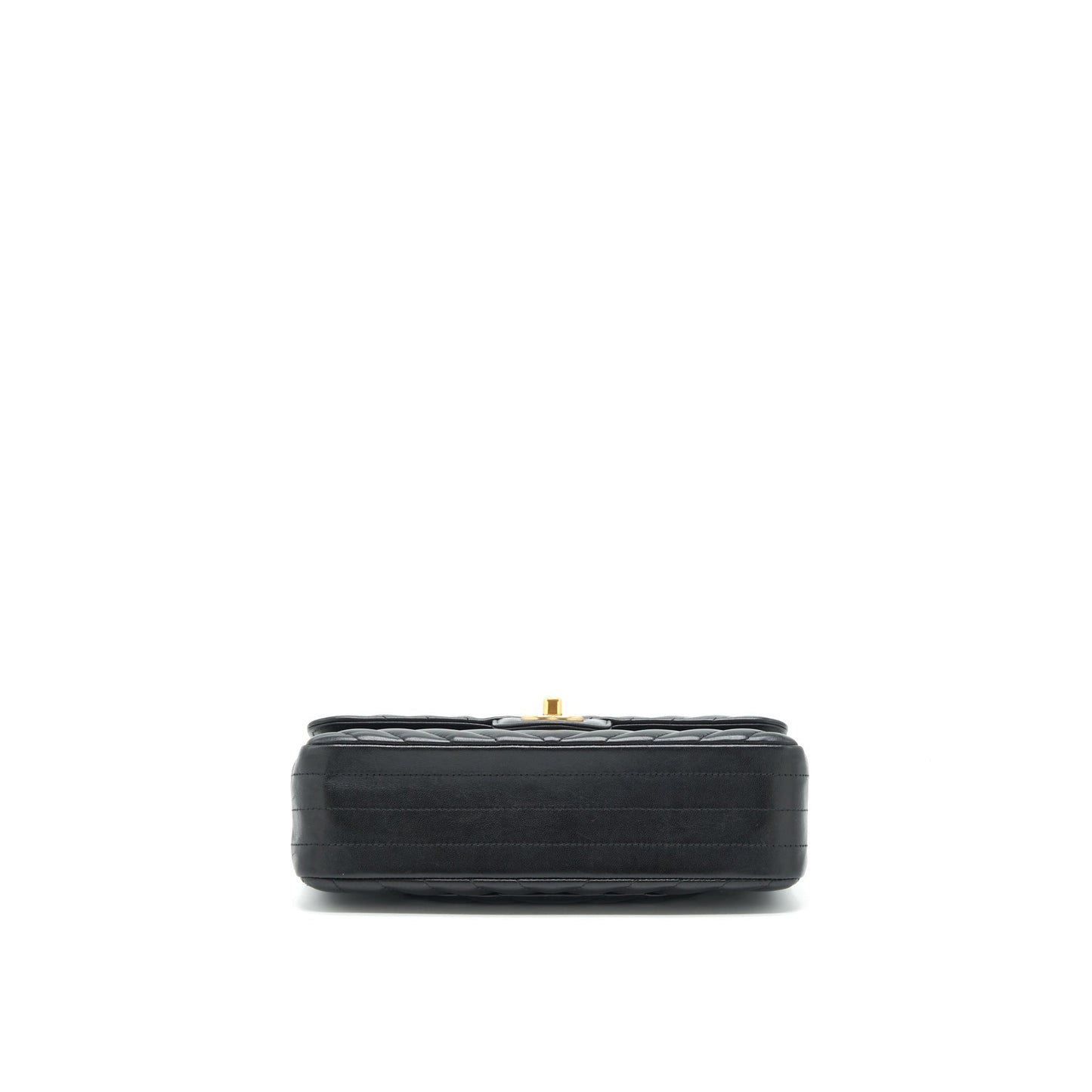 Chanel Small Classic Double Flap Bag Chevron Lambskin Black