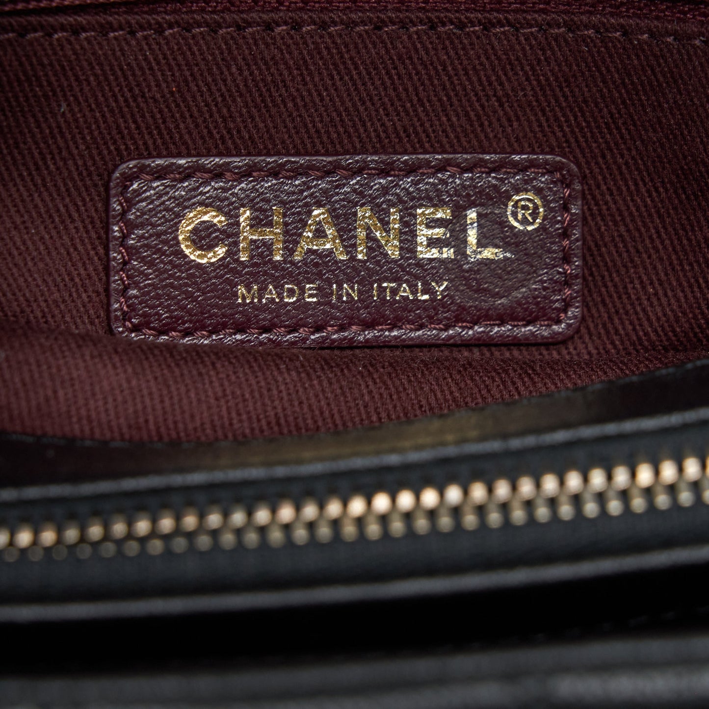 Chanel Large Flap Bag Calfskin Black Ruthenium Gold Hardware
