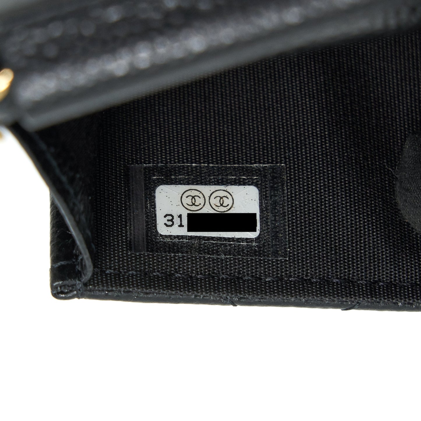 Chanel 21A Flap Card Holder With Chain Black