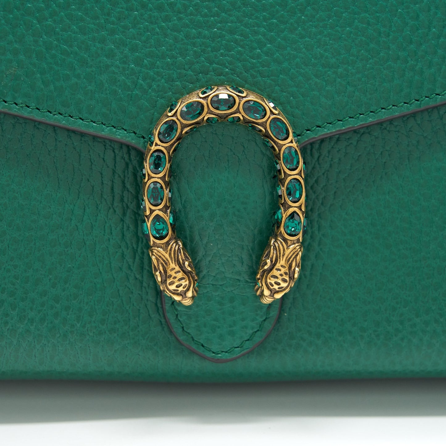 Gucci Dionysus Mini Chain Bag Green With Gold And Silver Hardware