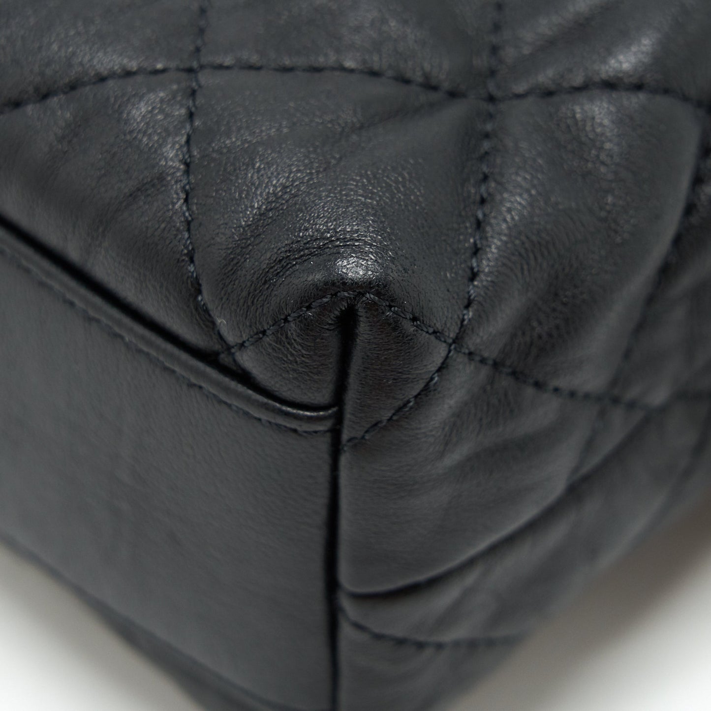 Chanel Small CC Wrapped Strap Bag Lambskin Black In Crumpled