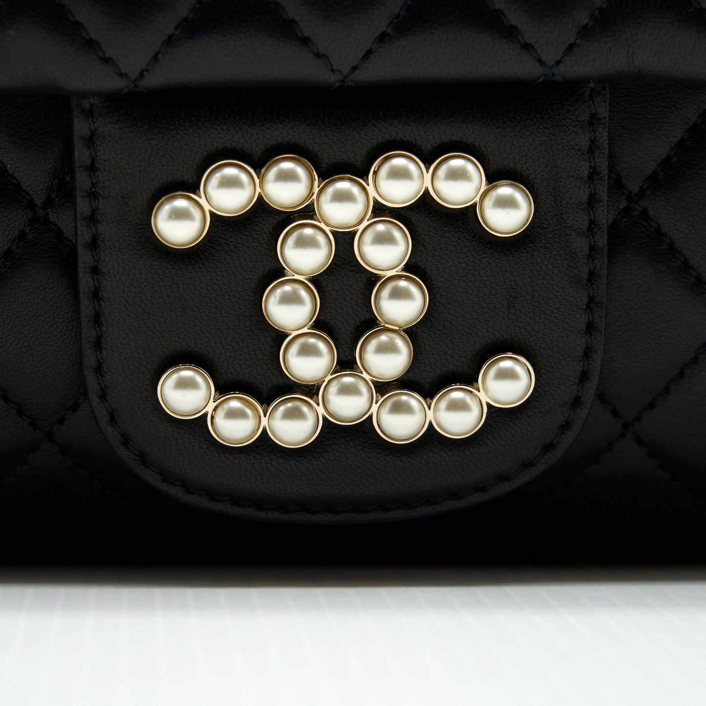Chanel Westminster Shoulder Bag Lambskin Black L