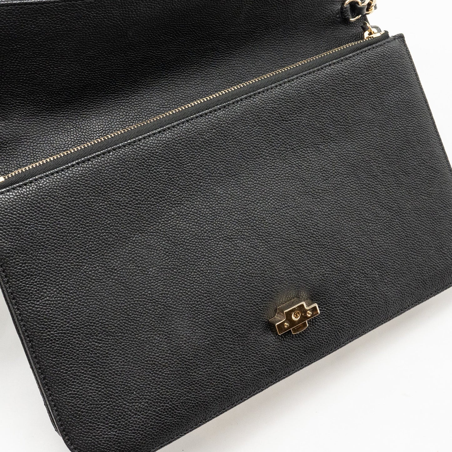 Chanel Paris-Cuba Thread Around Flap Bag With Chain Caviar Black L