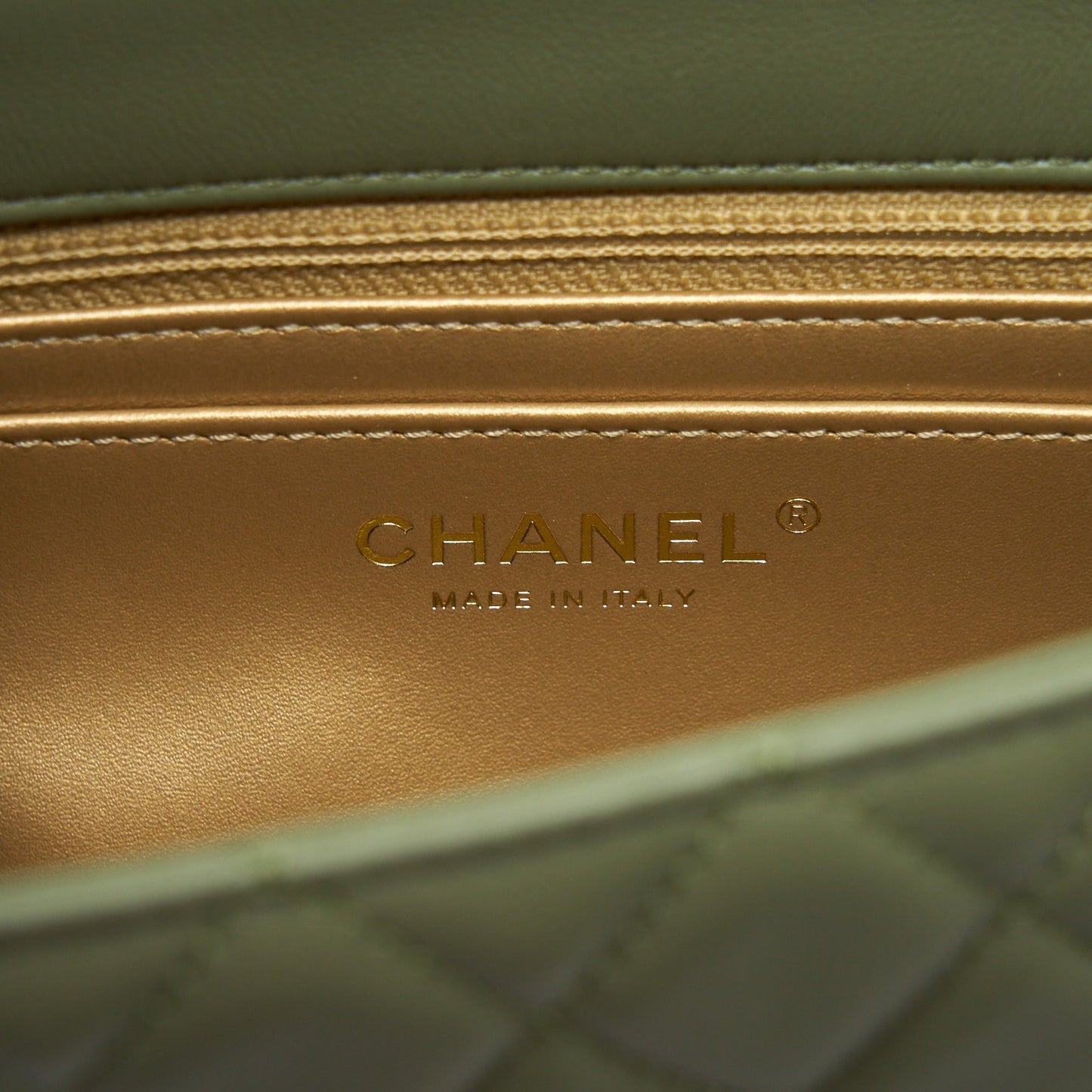 Chanel Pear Crush Mini Rectangular Flap Bag 21B Lambskin Green