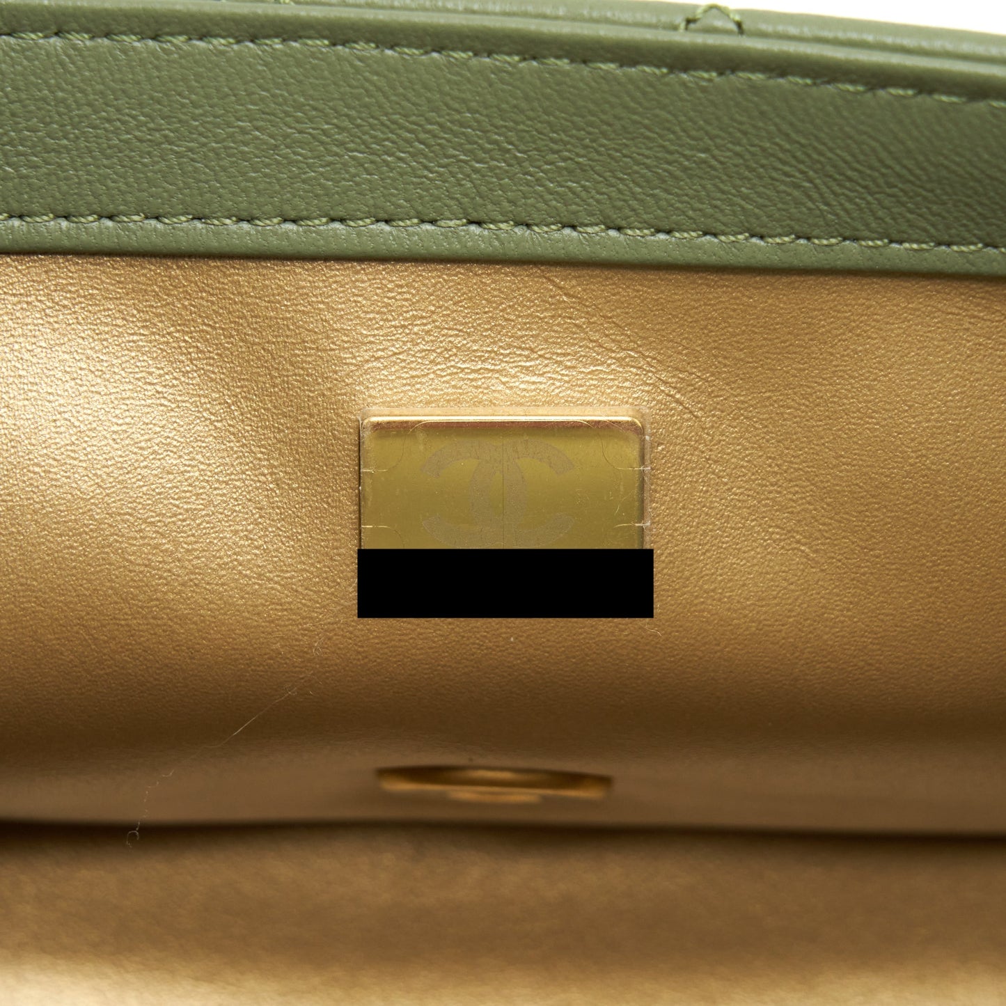 Chanel Pear Crush Mini Rectangular Flap Bag 21B Lambskin Green