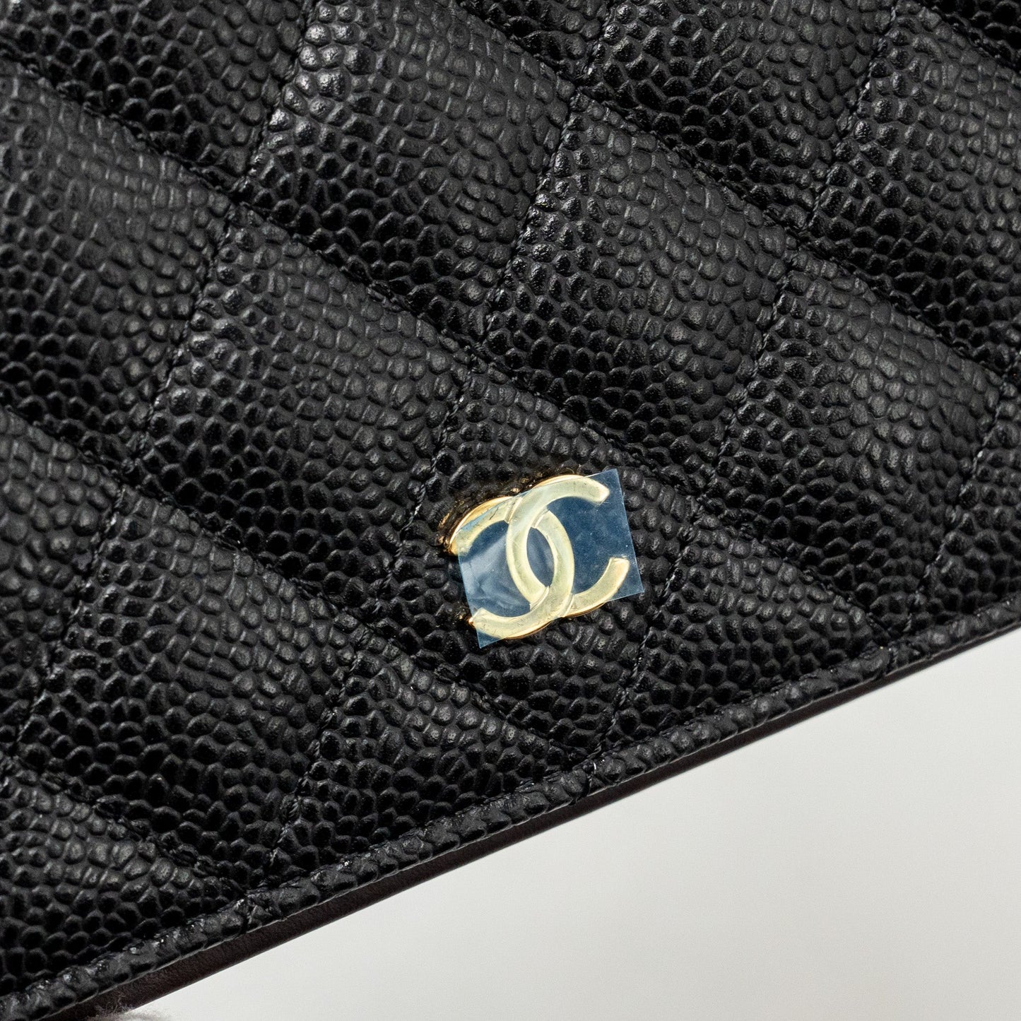 Chanel Classic CC Long Wallet Caviar Black