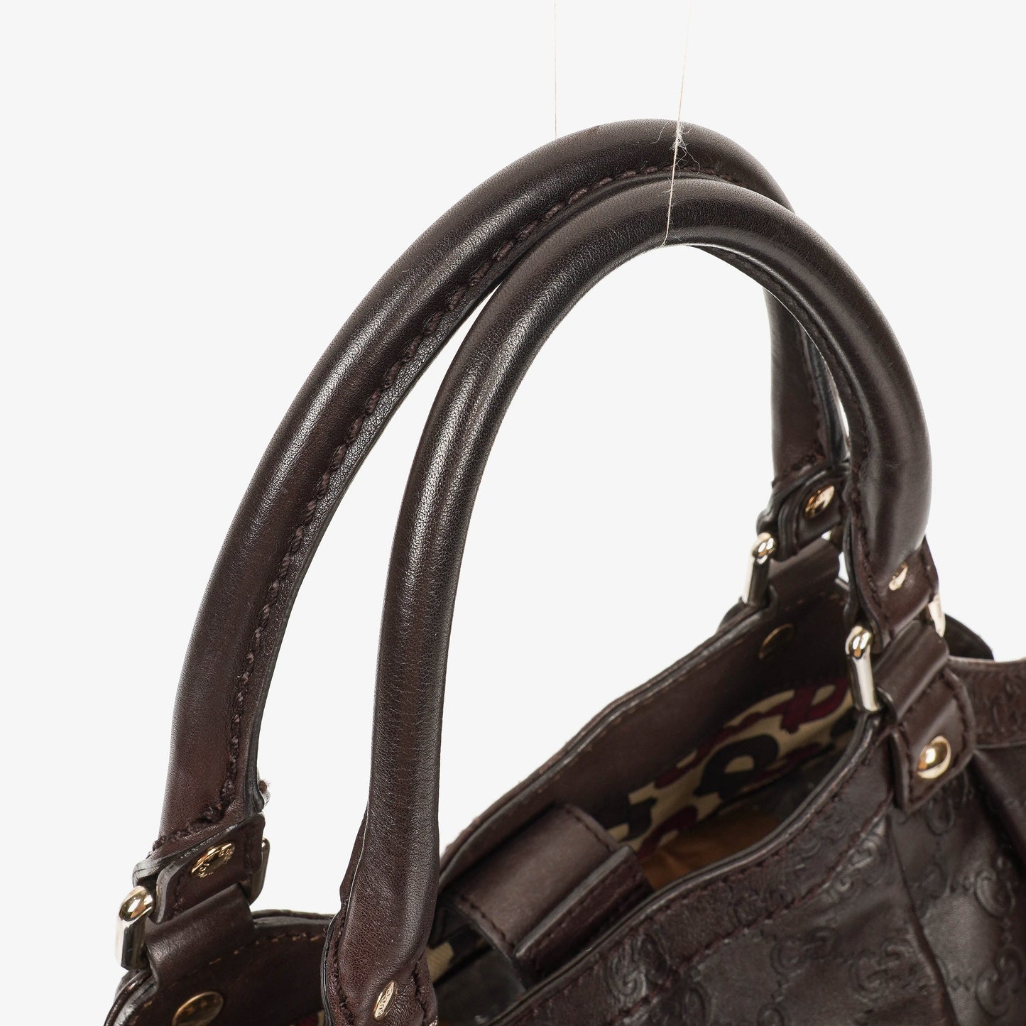 Gucci Guccissima Dark Brown Leather Sukey Hobo Bag