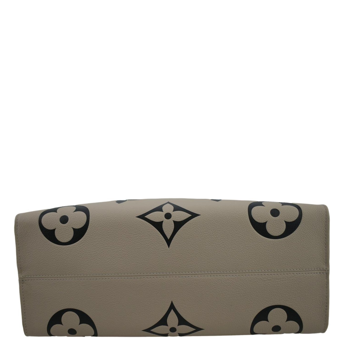 LOUIS VUITTON Onthego GM Crafty Monogram Giant Empreinte Tote Bag Creme