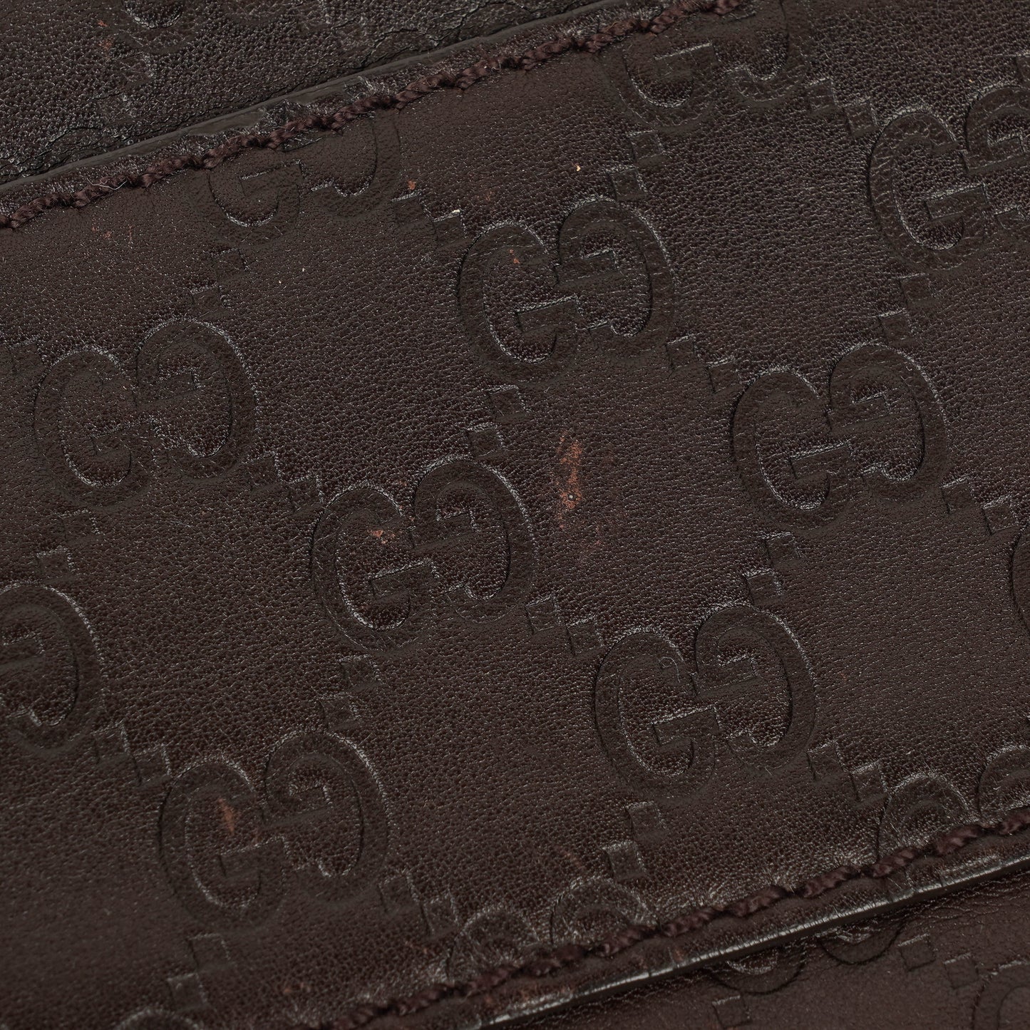 Gucci Guccissima Dark Brown Leather Sukey Hobo Bag