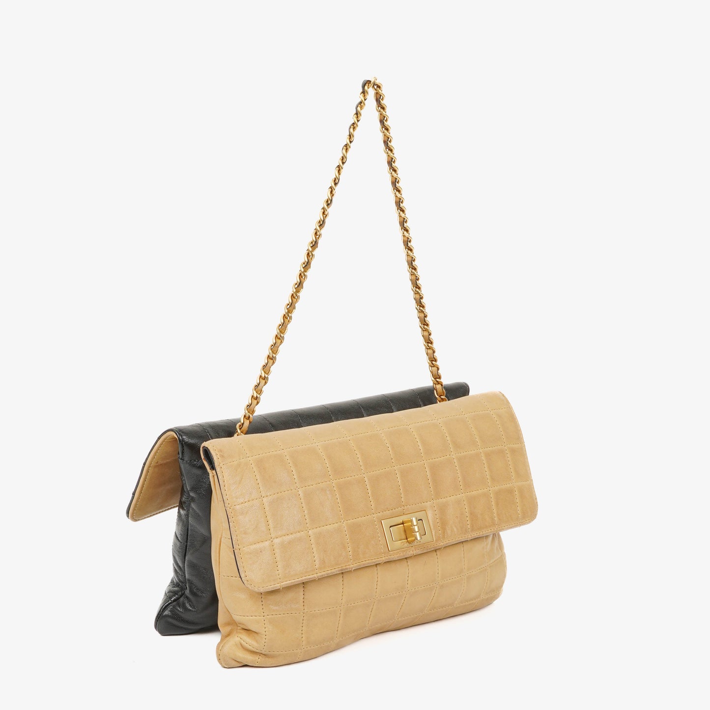 Chanel  Double Sided Bi-Colour Chocolate Ba Quilted Lambskin 2.55 Reissue Flap Bag