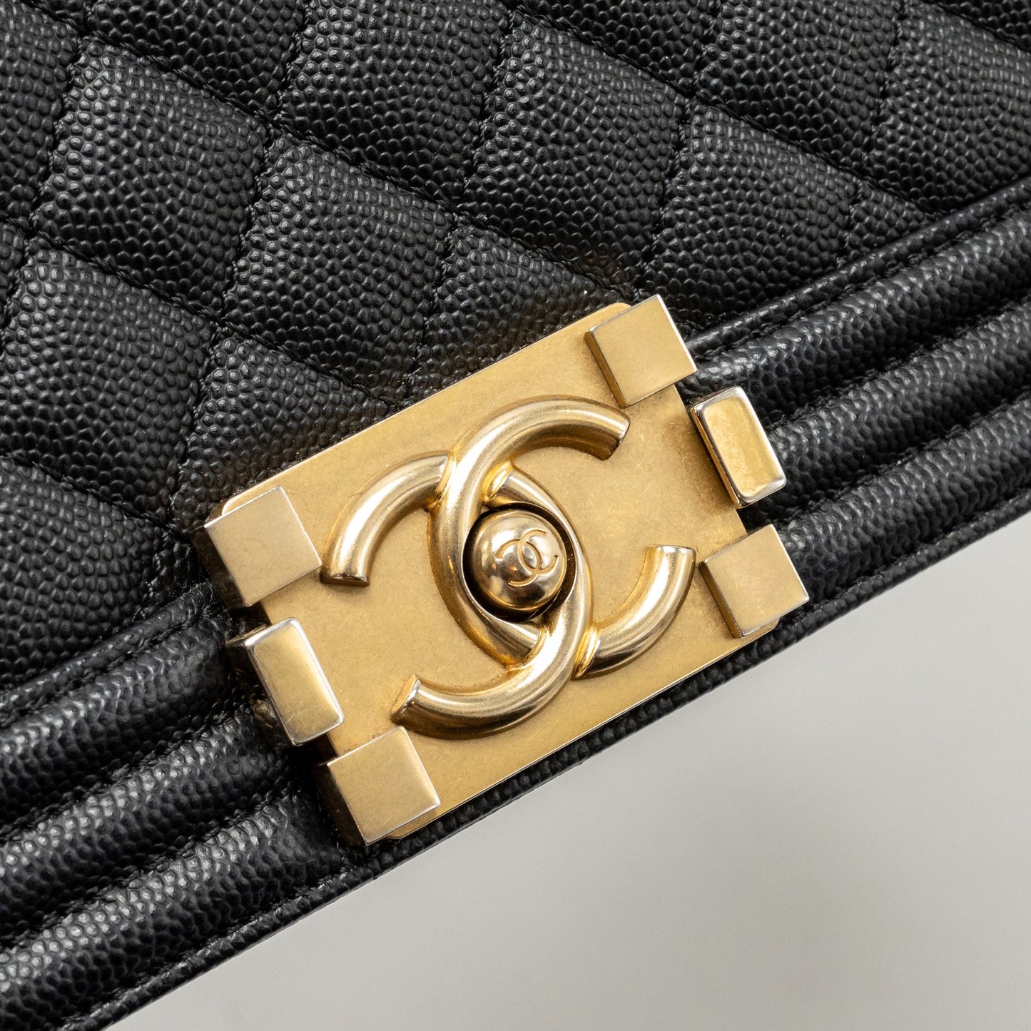 CHANEL Medium Boy Bag Caviar Black