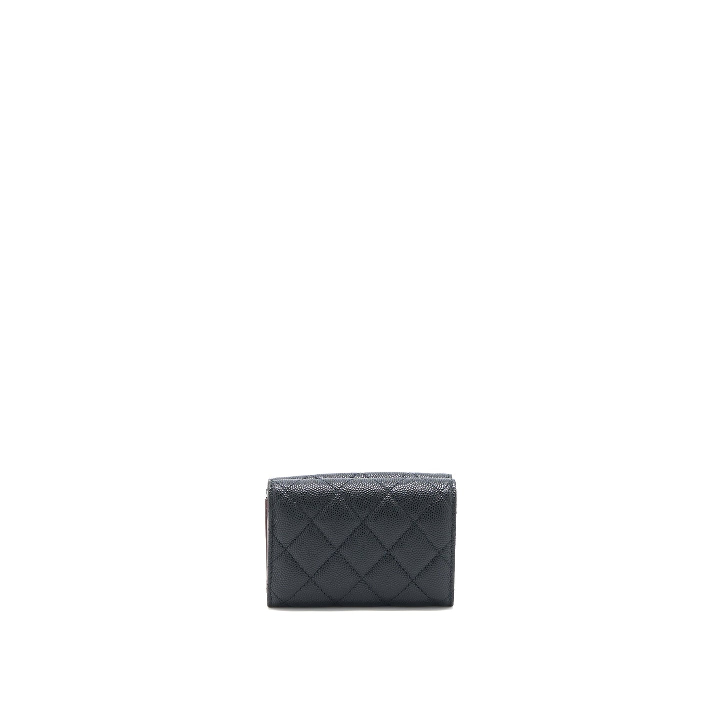 Chanel Small Compact Wallet Caviar Black L (Microchip)