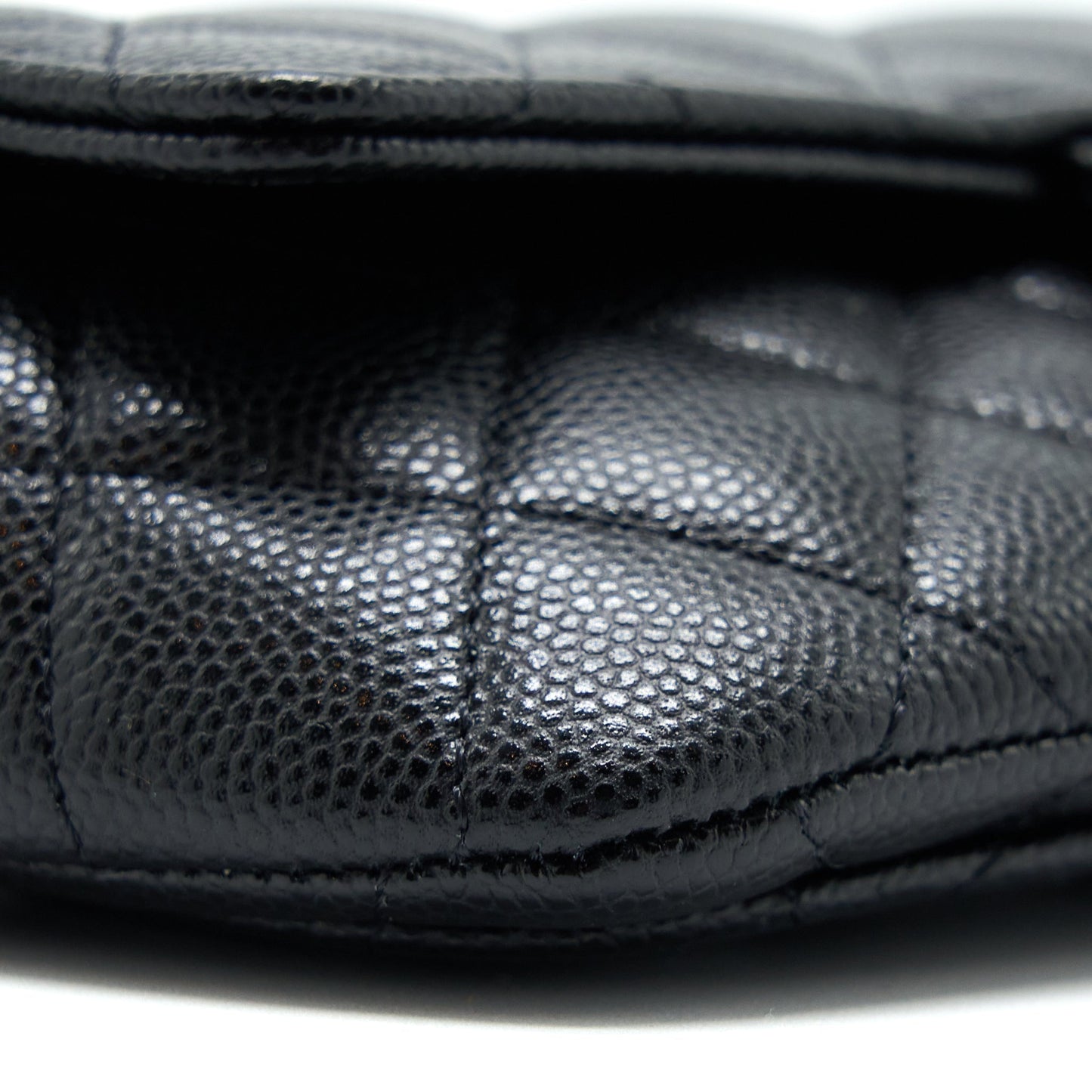 Chanel Flap Glasses Case with Chain Caviar Black