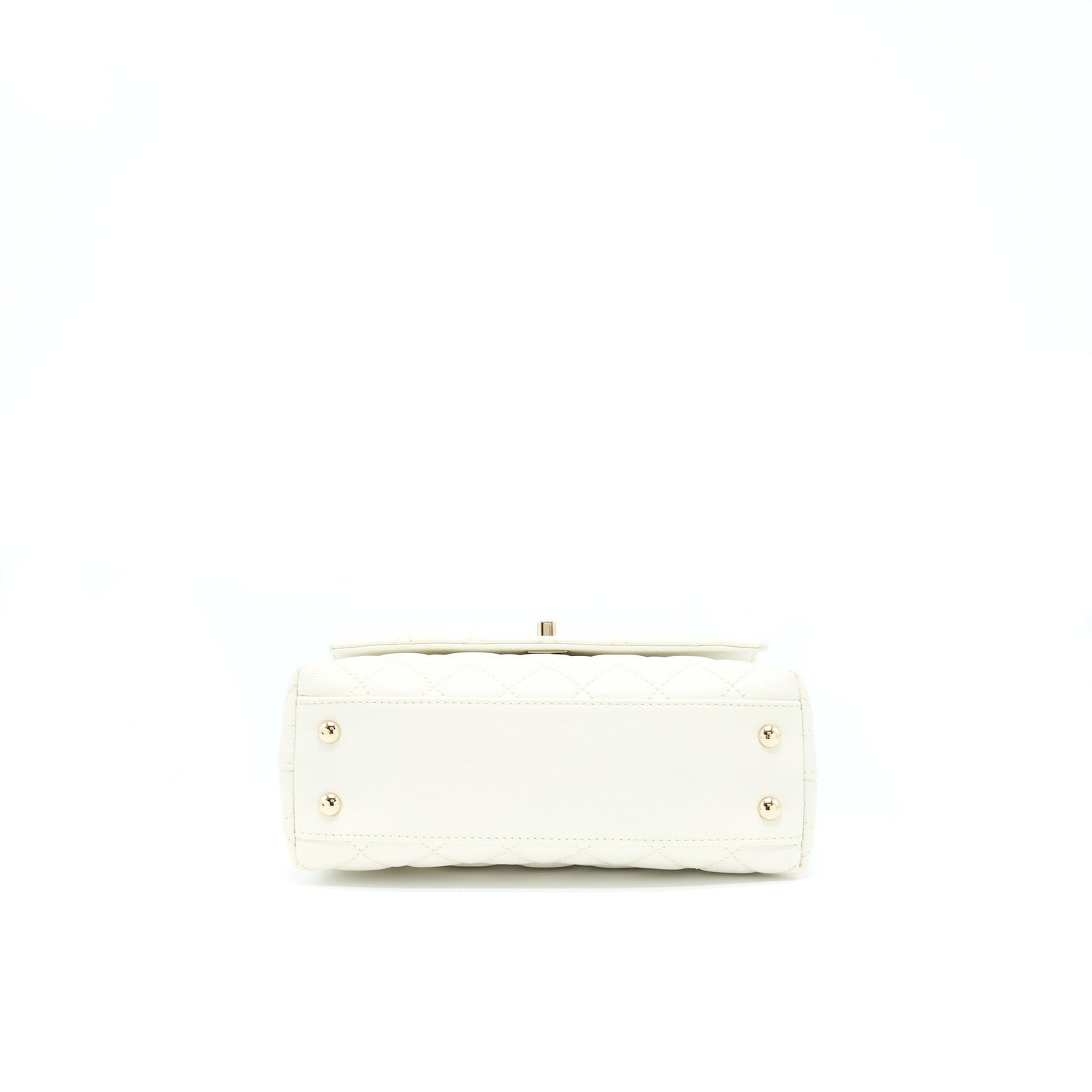Chanel Small Coco Handle Caviar White L