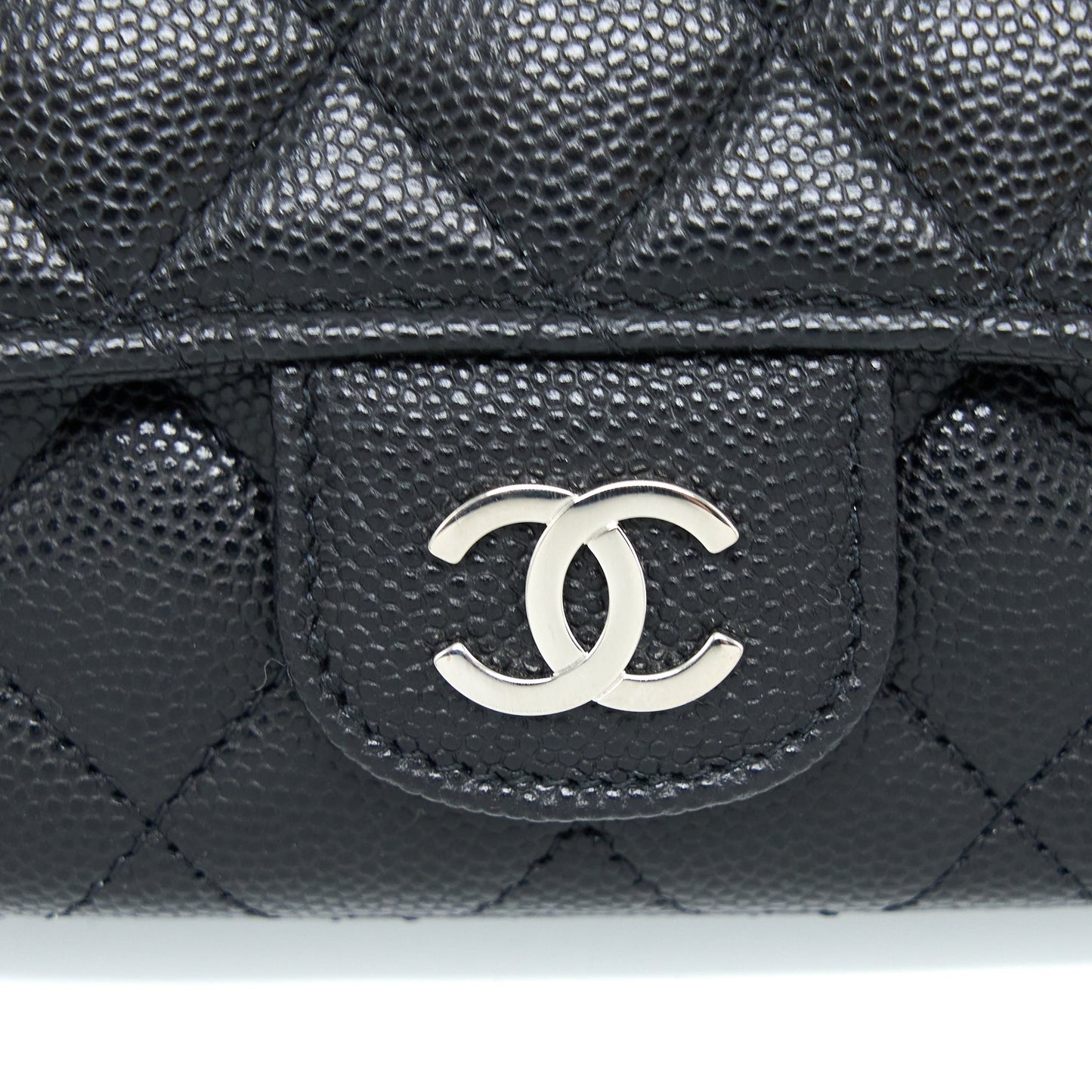 Chanel Flap Glasses Case with Chain Caviar Black