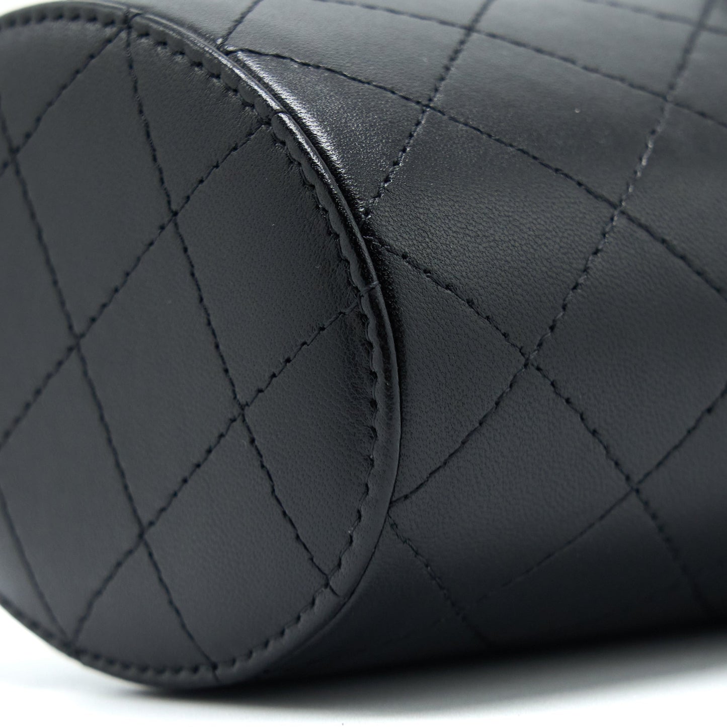 Chanel Vertical Clutch with Chain Lambskin Black L
