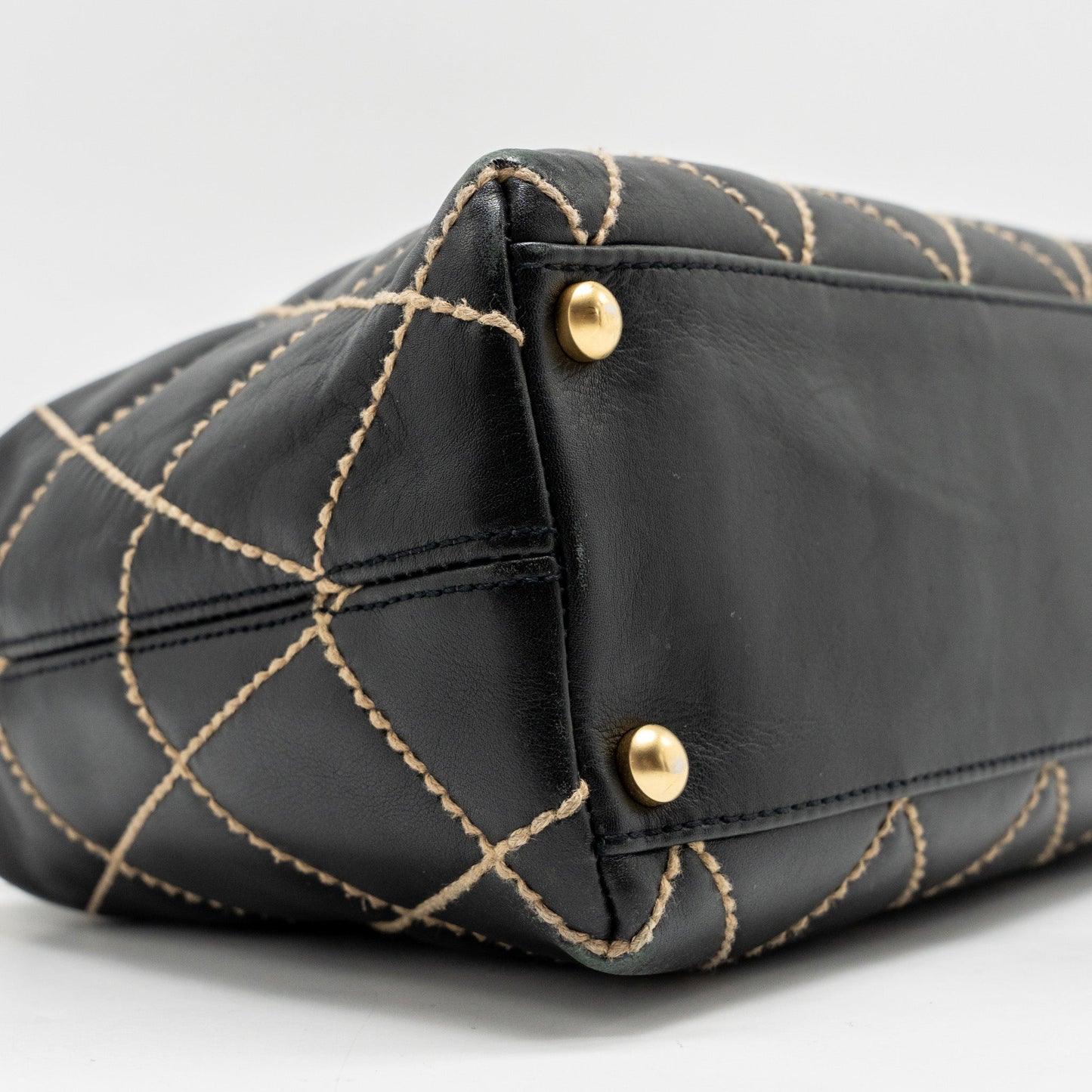 Chanel  Wild Stitch Shoulder Bag Calfskin Black