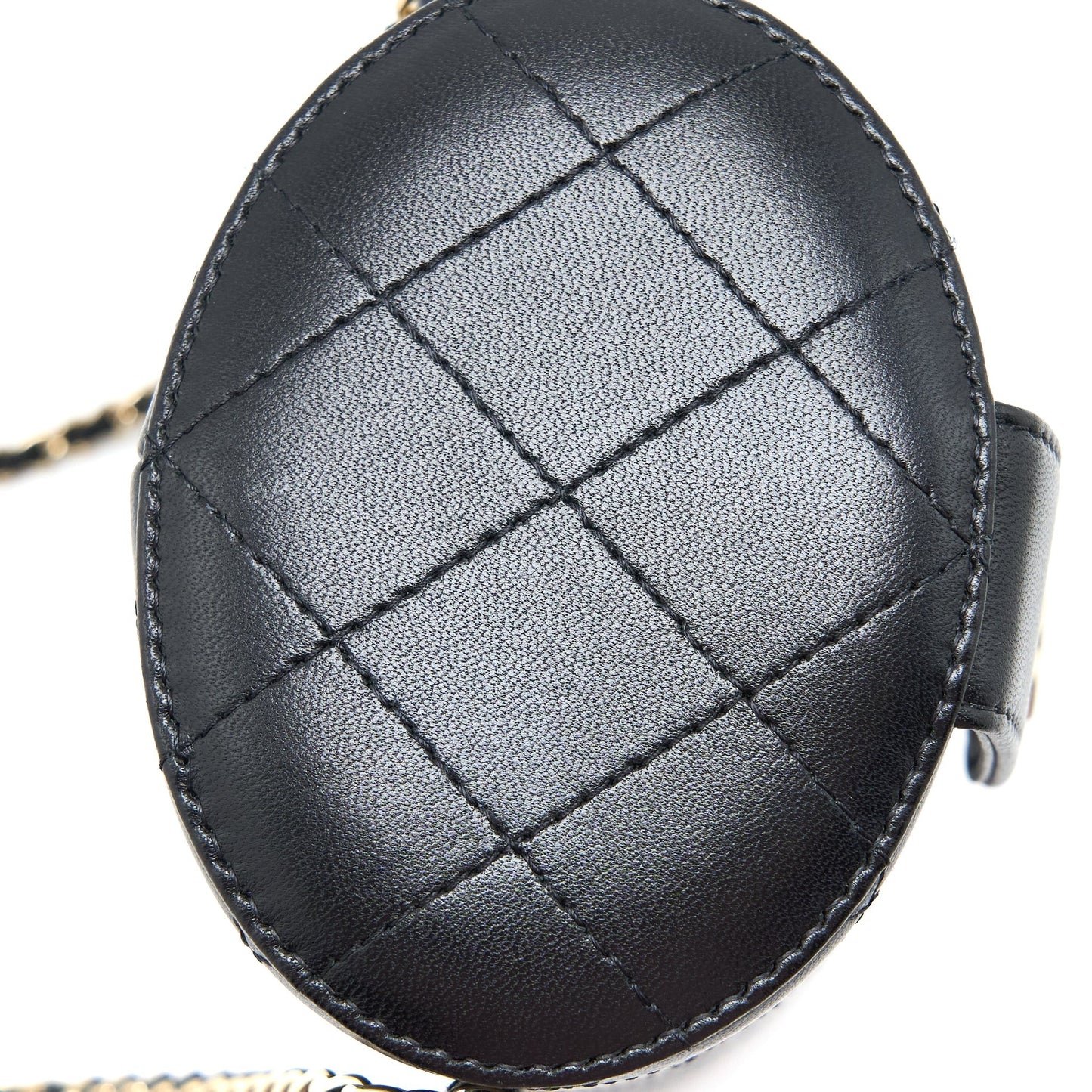 Chanel Vertical Clutch with Chain Lambskin Black L