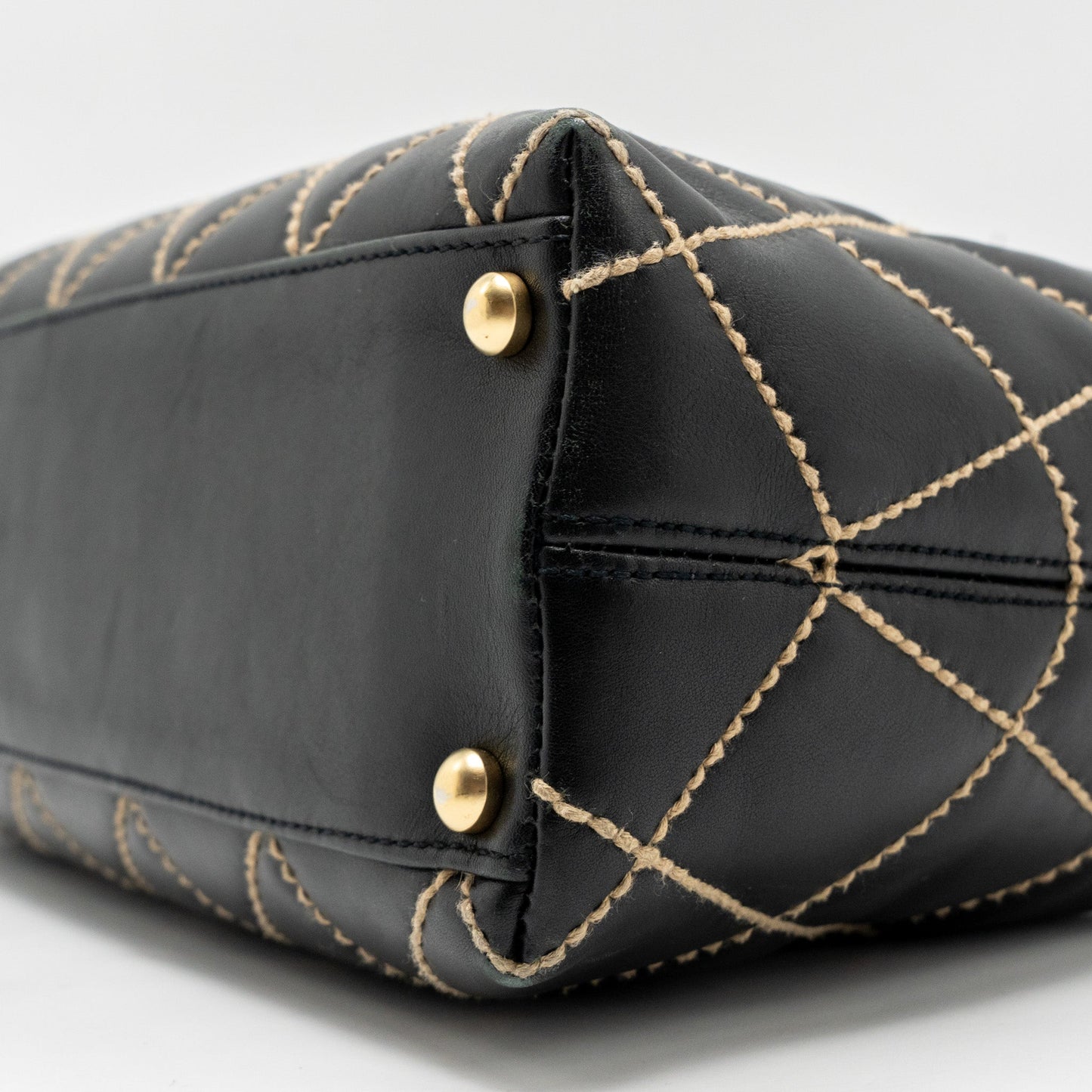 Chanel  Wild Stitch Shoulder Bag Calfskin Black