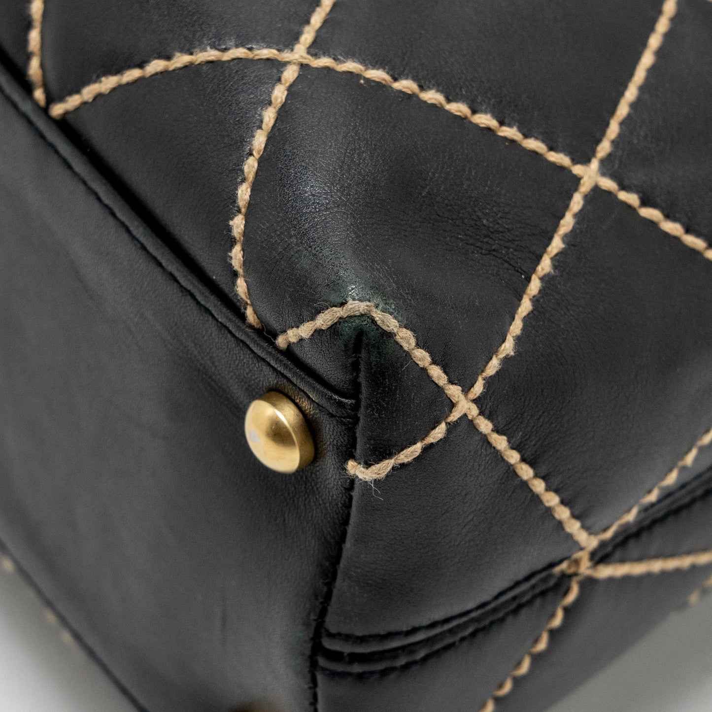 Chanel  Wild Stitch Shoulder Bag Calfskin Black