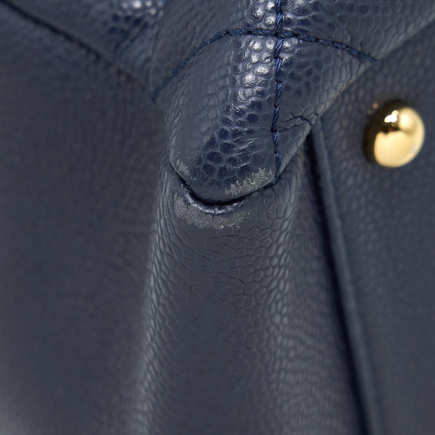 Chanel Grand Shopping Tote XL Caviar Navy Blue