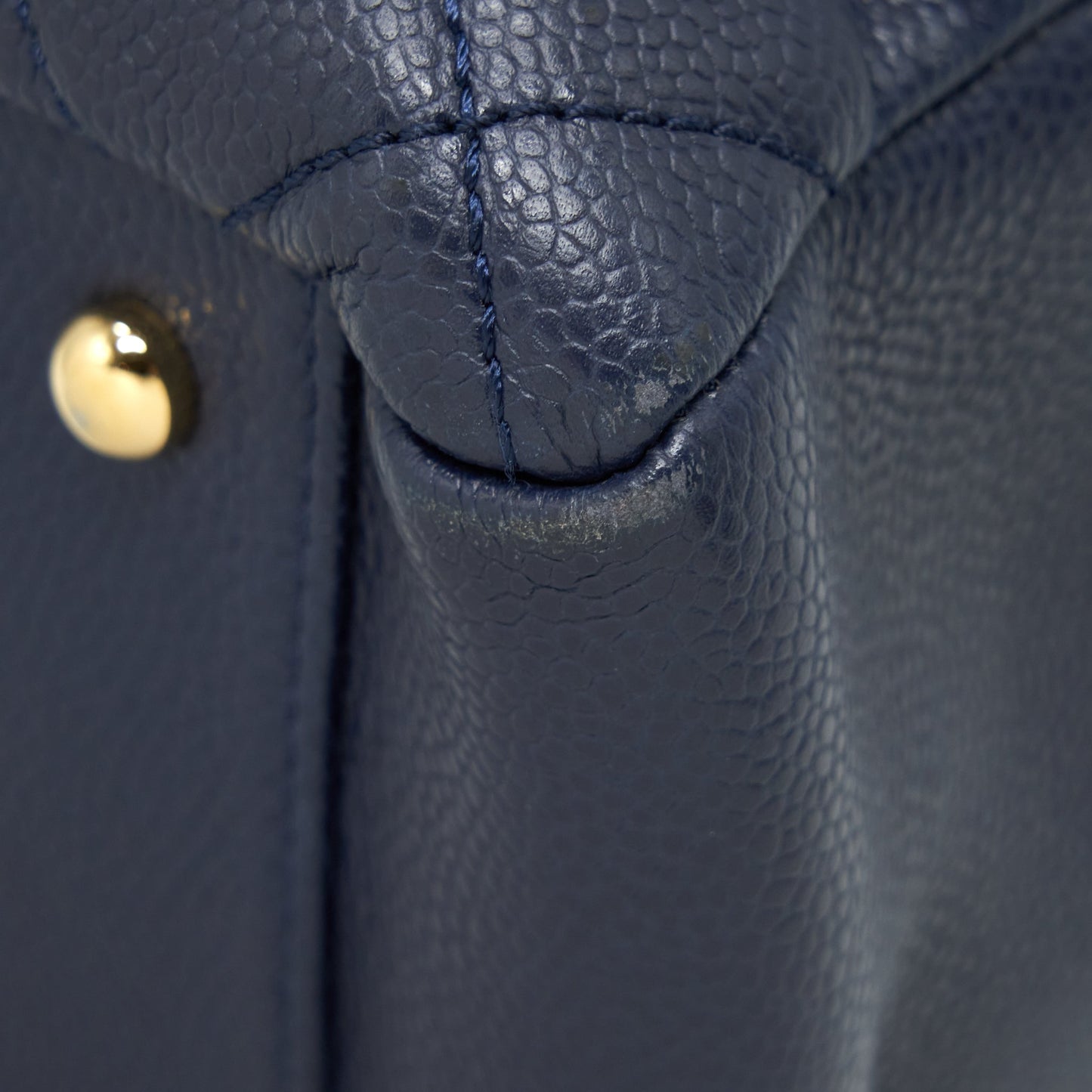 Chanel Grand Shopping Tote XL Caviar Navy Blue