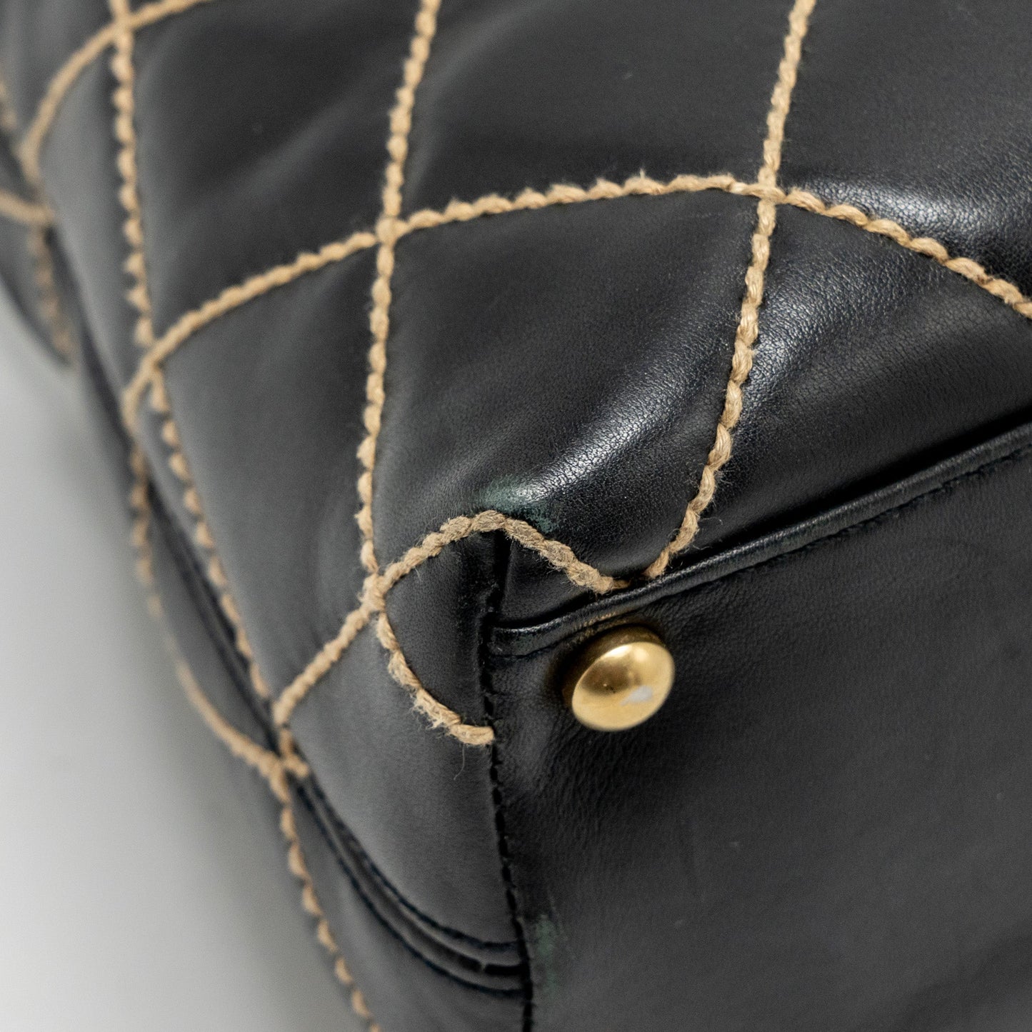 Chanel  Wild Stitch Shoulder Bag Calfskin Black