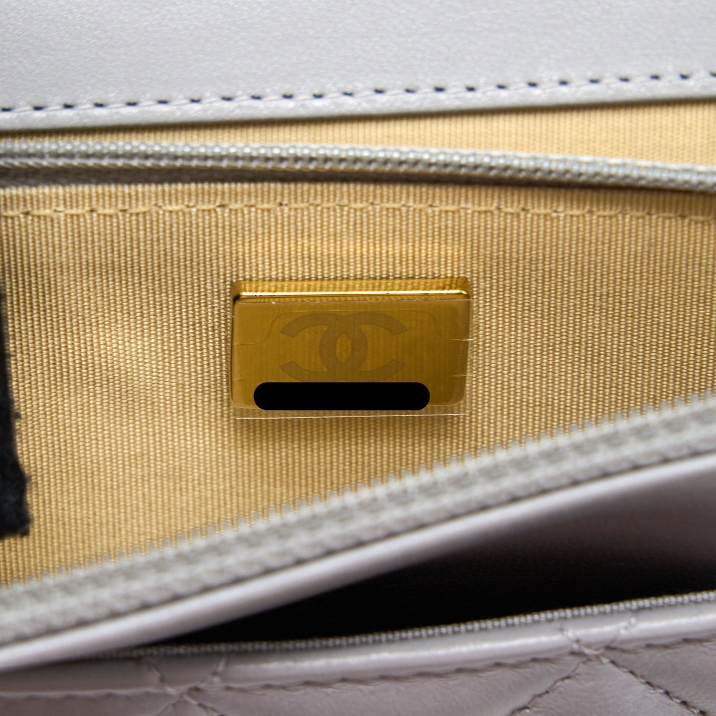 Chanel Pearl Crush Wallet on Chain Lambskin Light Grey  (Microchip)
