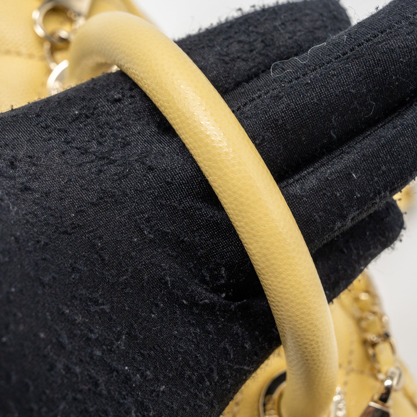 Chanel small coco handle caviar 22P light yellow L (microchip)