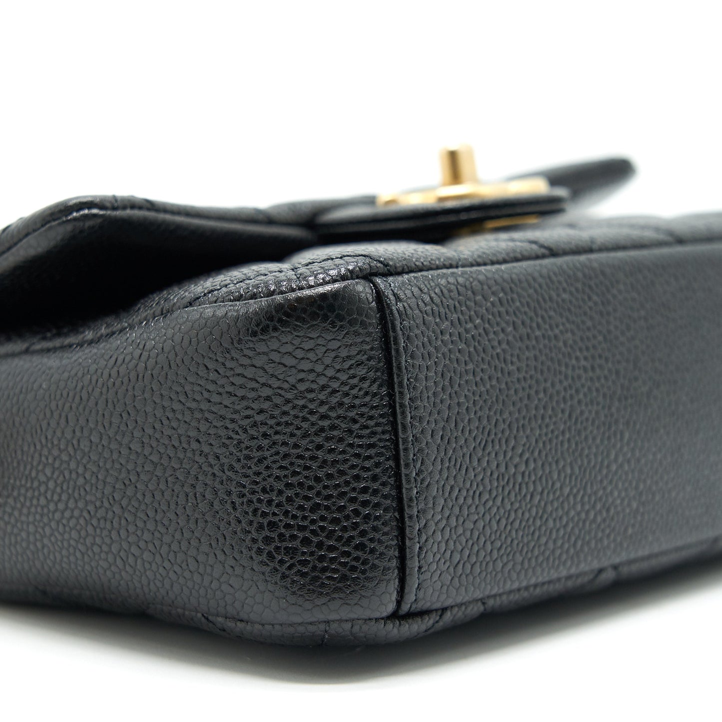 Chanel 21A Mini Square Flap Bag Caviar Black