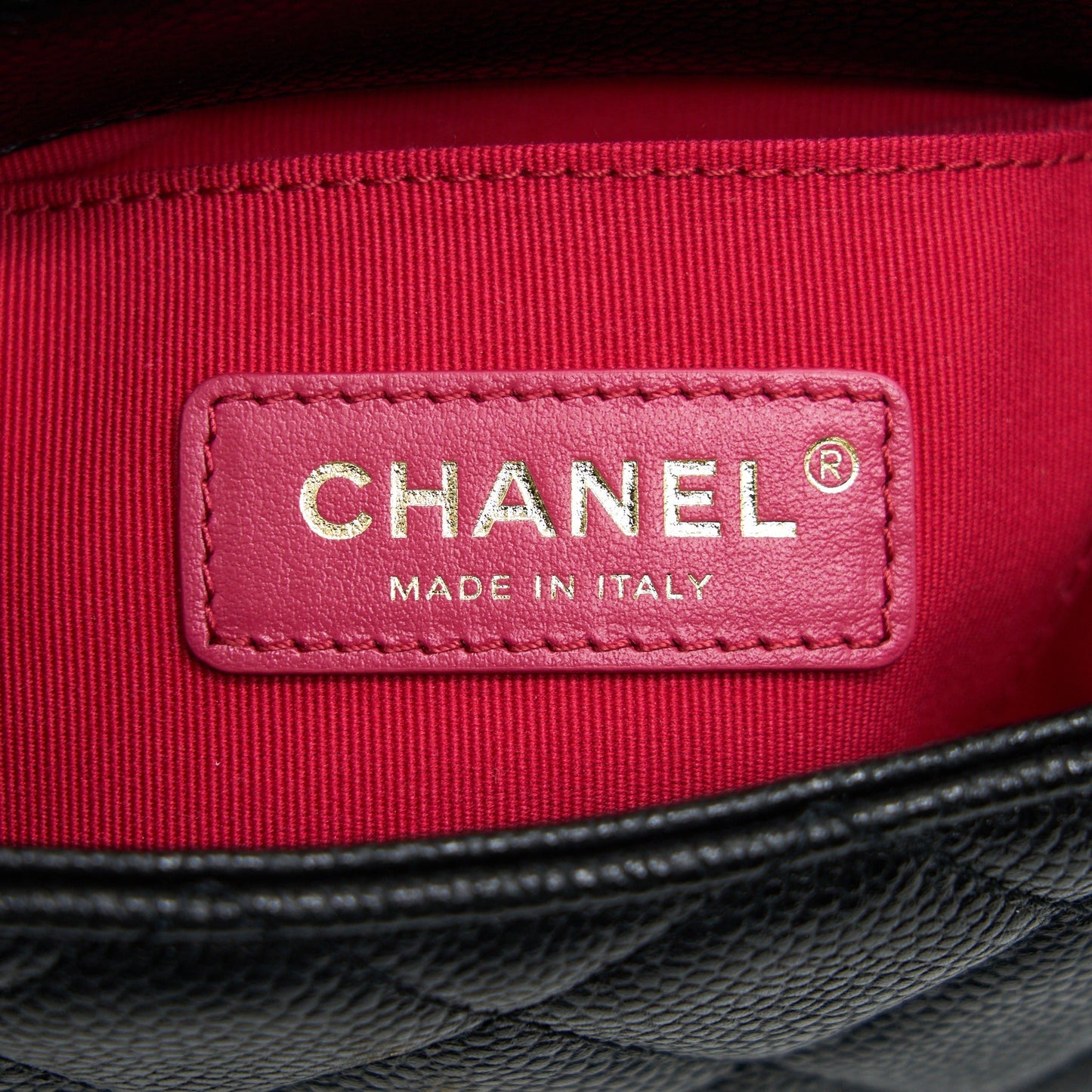 Chanel 21A Mini Square Flap Bag Caviar Black