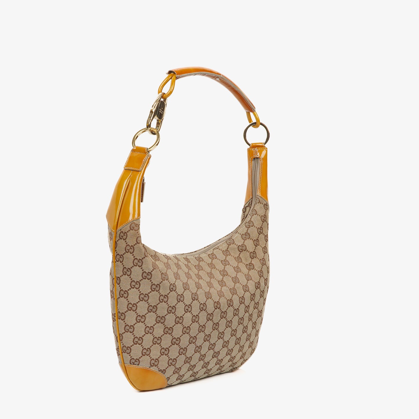 Gucci GG Canvas Handle Ring Hobo Bag