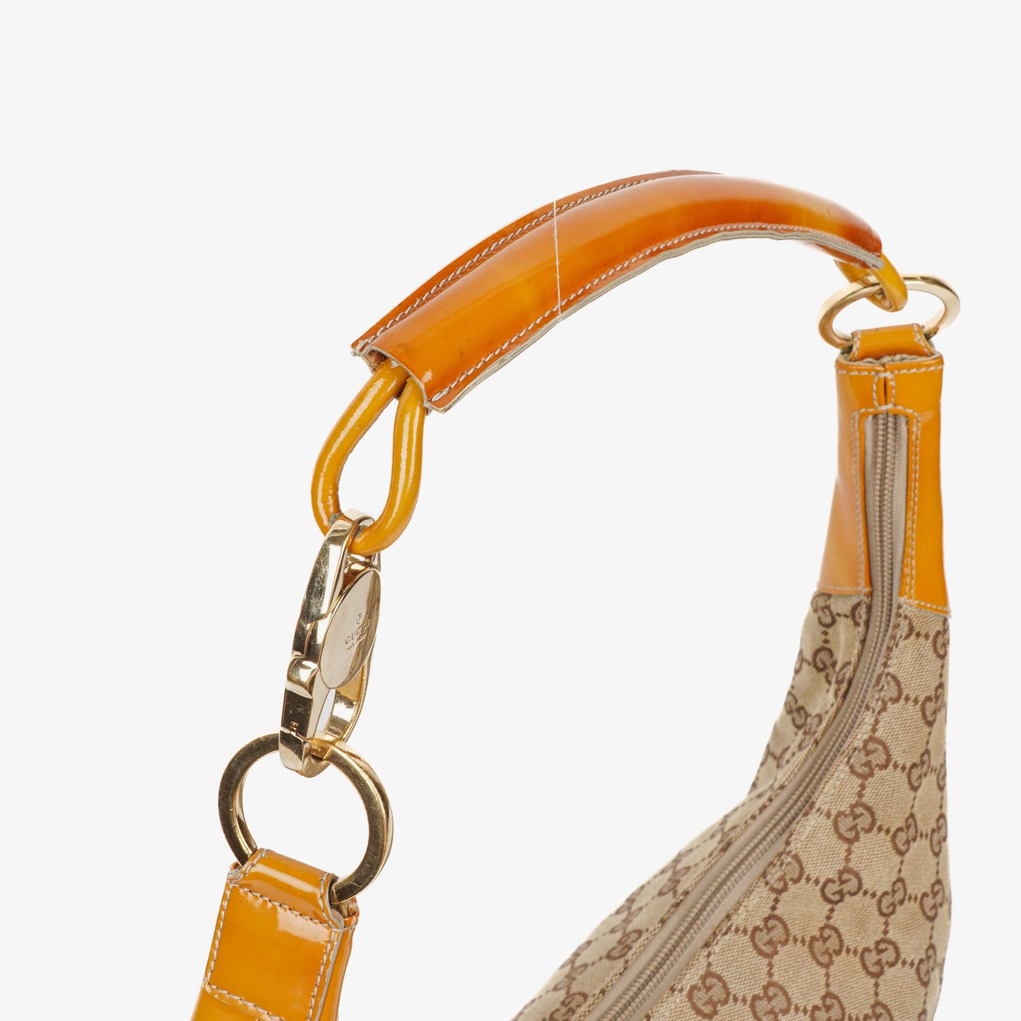 Gucci GG Canvas Handle Ring Hobo Bag