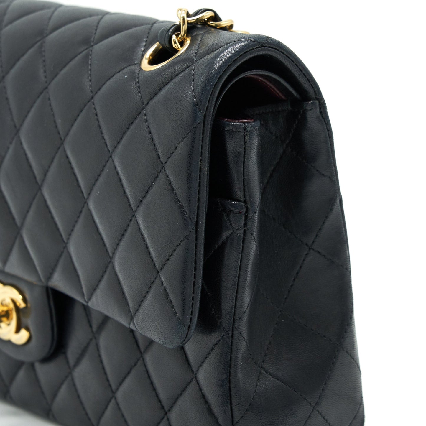Chanel Classic Double Flap Bag Lambskin Medium Black  serial 19