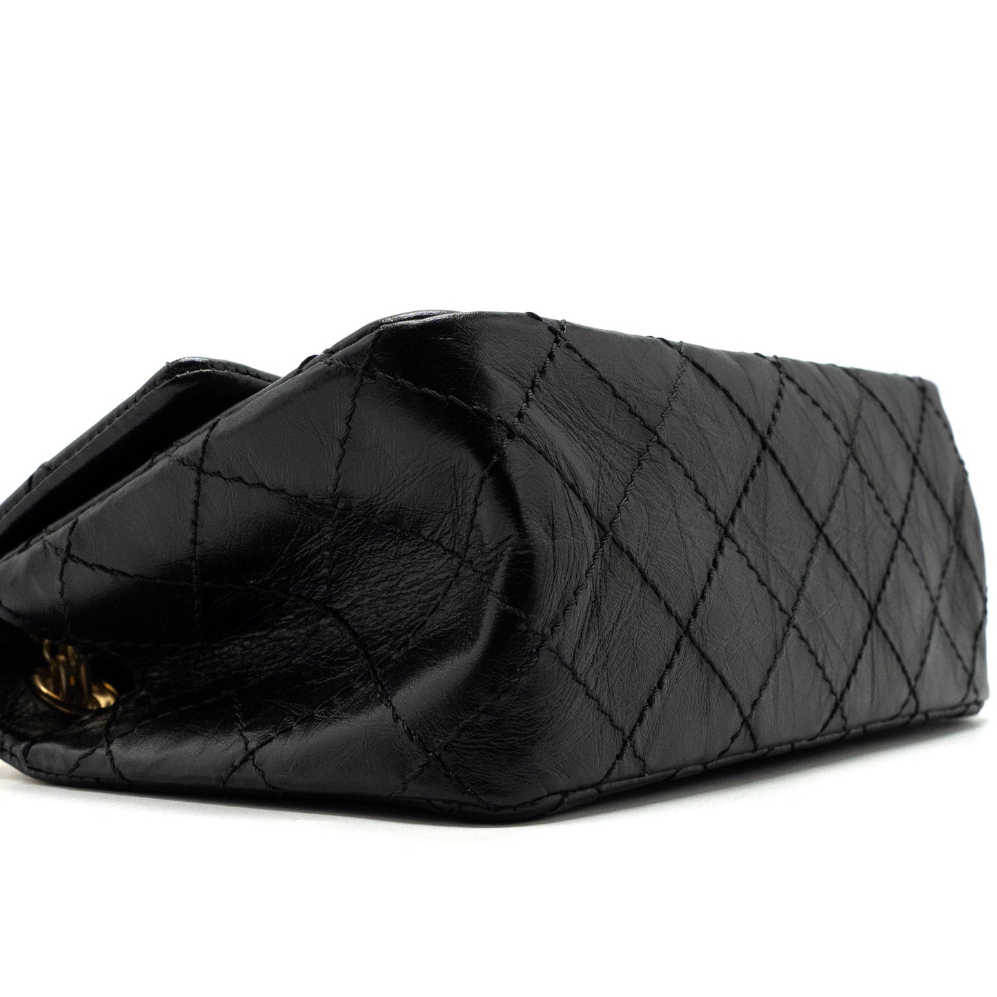 Chanel Mini 2.55 Reissue Flap Bag Aged Calfskin Black Brushed