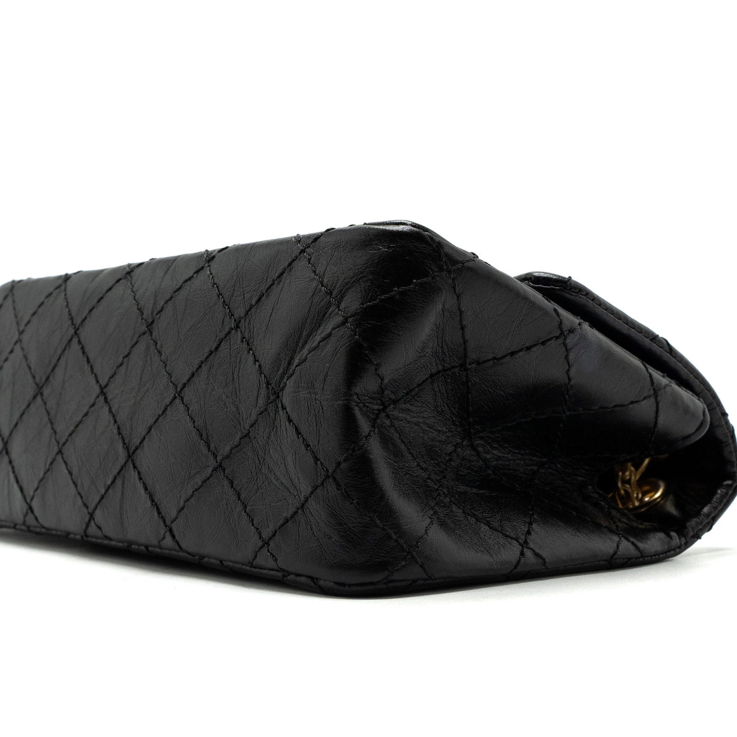 Chanel Mini 2.55 Reissue Flap Bag Aged Calfskin Black Brushed