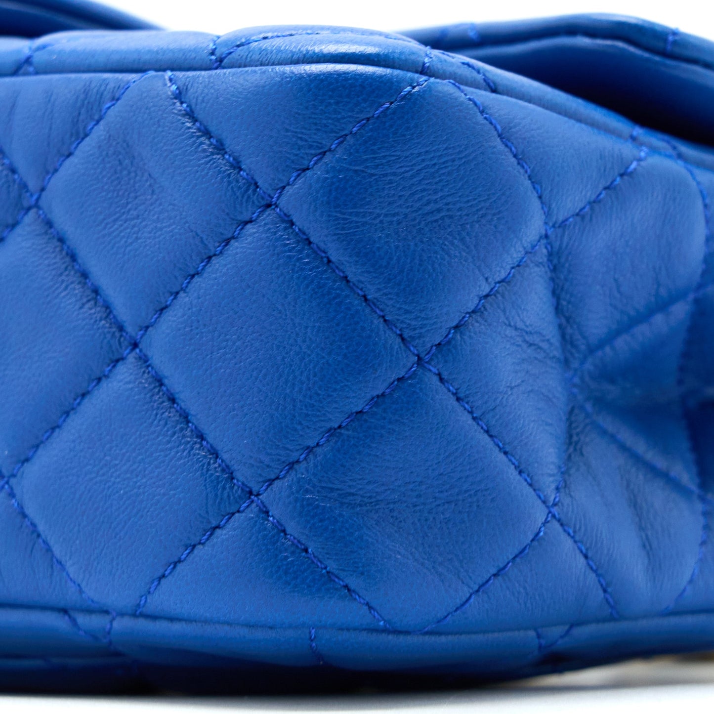 Chanel Pearl Crush Mini Rectangular Lambskin Blue Brushed  (Microchip)