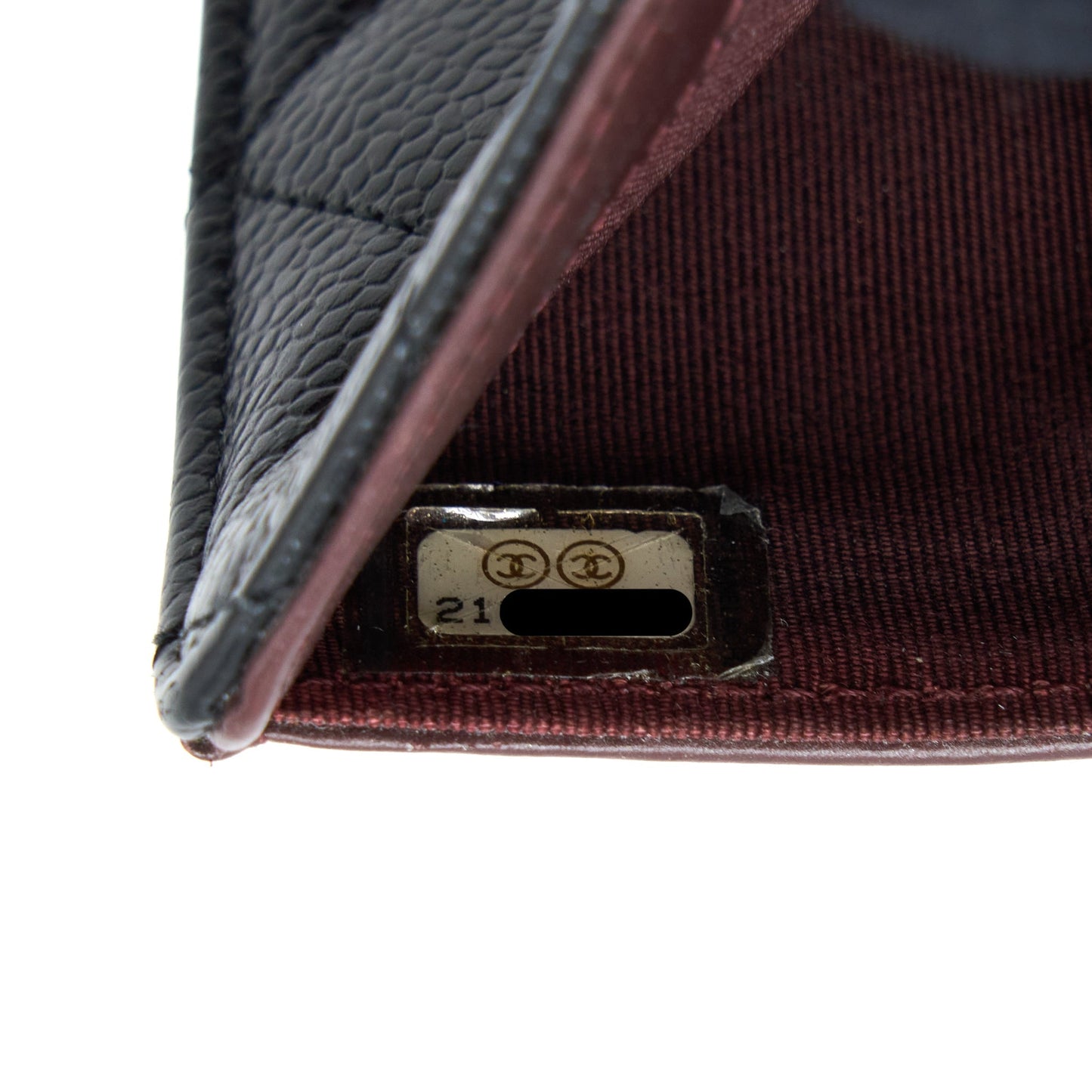 Chanel Compact Zipper Wallet Caviar Black