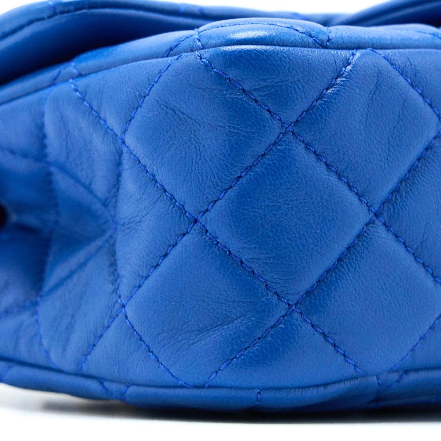 Chanel Pearl Crush Mini Rectangular Lambskin Blue Brushed  (Microchip)