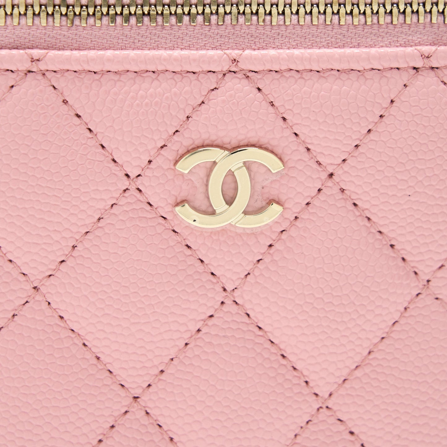 Chanel 22C Vertical Vanity On Chain Caviar Sakura Pink L