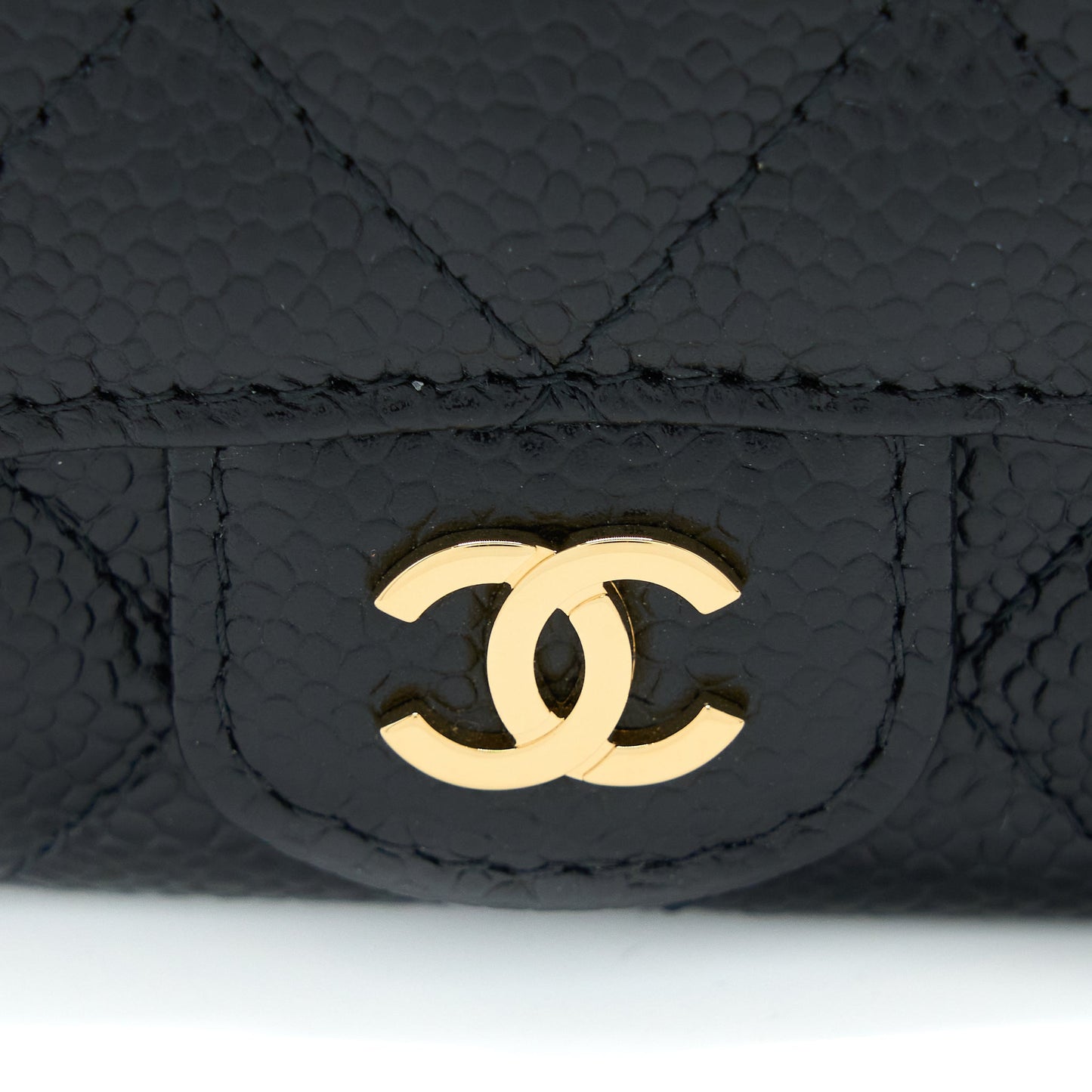 Chanel Flap Key Holder Caviar Black