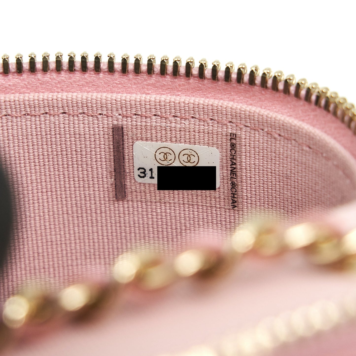 Chanel 22C Vertical Vanity On Chain Caviar Sakura Pink L