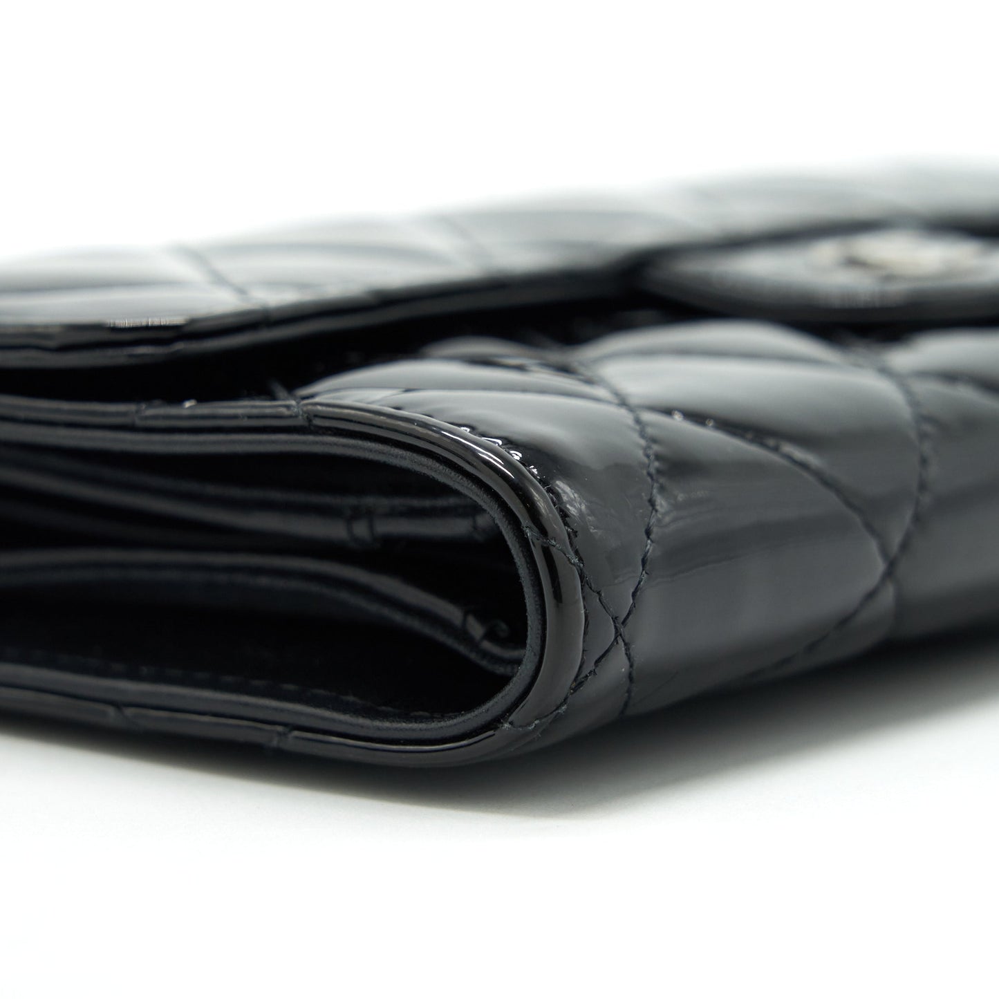 Chanel Classic Flap Long Wallet Patent Black