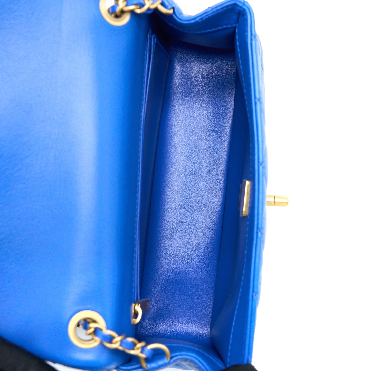 Chanel Pearl Crush Mini Rectangular Lambskin Blue Brushed  (Microchip)
