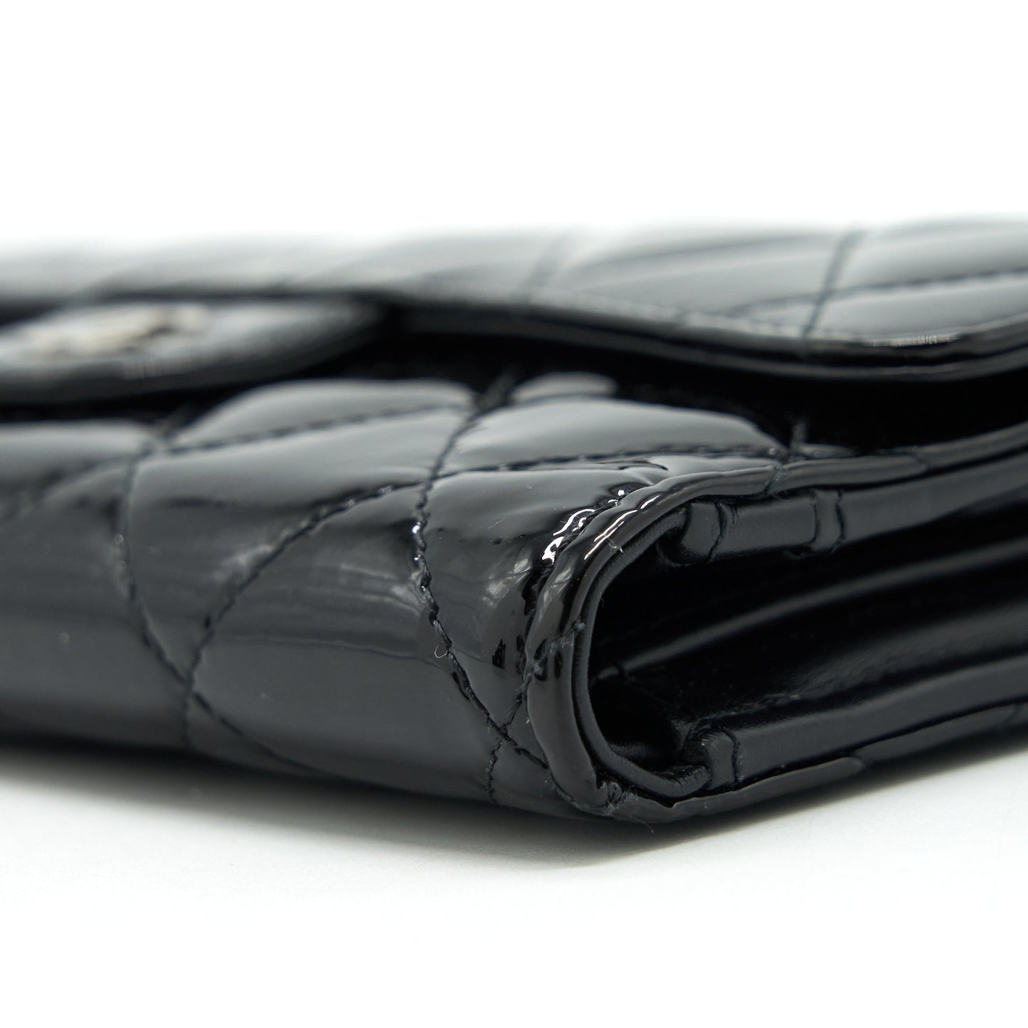 Chanel Classic Flap Long Wallet Patent Black