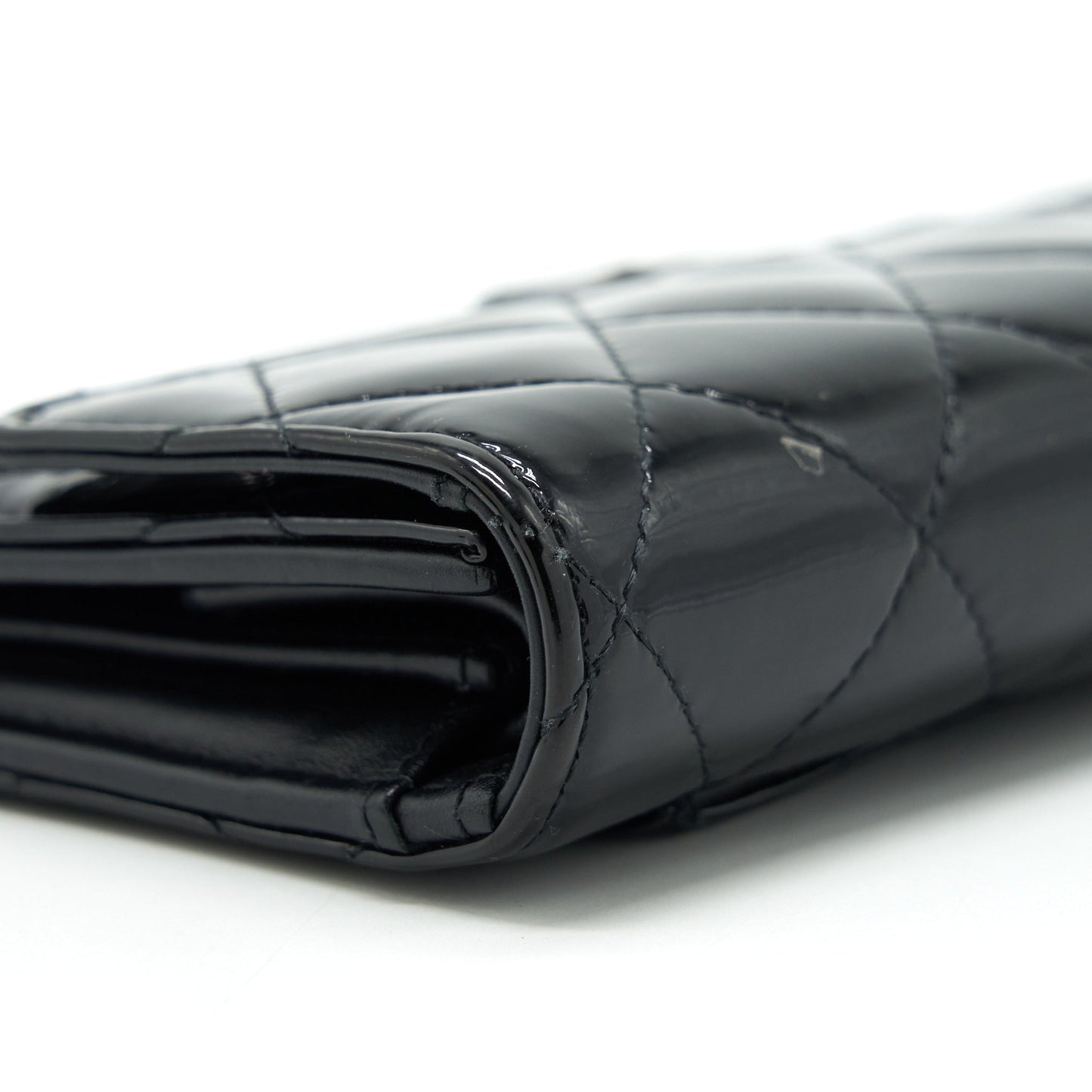 Chanel Classic Flap Long Wallet Patent Black
